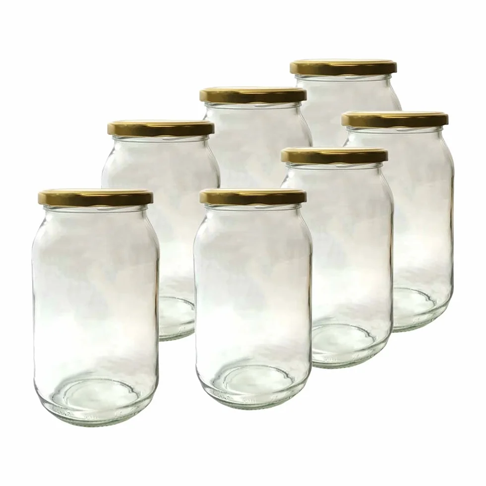 Słoiki na dżem 900 ml i zakręcane pokrywki - słoik (900 ml) przechowywanie miodu marynowanego chutney - DIAH (24 x szklany słoik 900 ml + pokrywka)