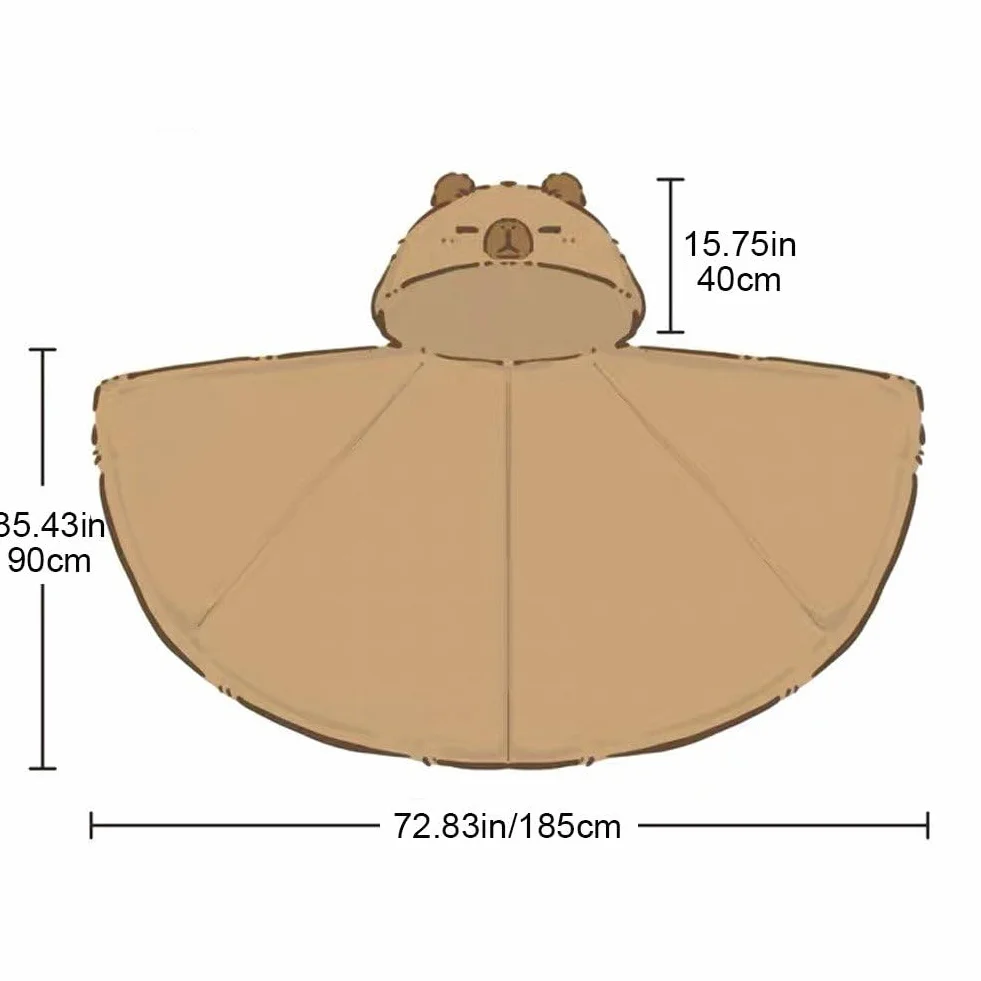 Capybara ciepły płaszcz kreskówka bluza z kapturem peleryna miękki koc do noszenia puszysty dom bielizna nocna na sofę sypialnia podróż salon