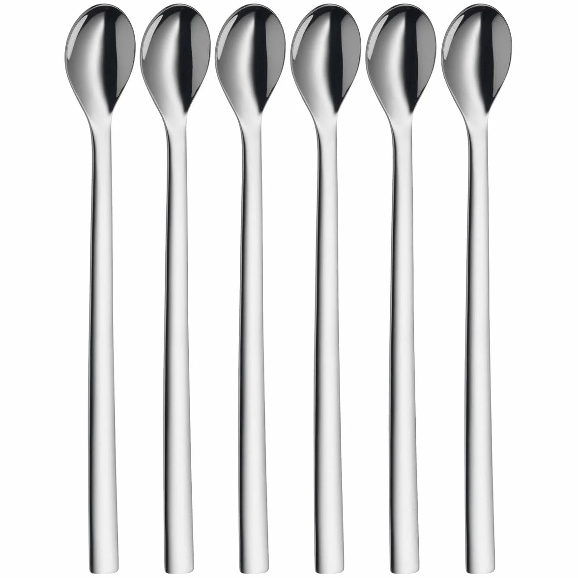 WMF Nuova 6-częściowy Zestaw Łyżeczek Do Drinków 22 cm Polerowana Stal Nierdzewna Cromargan Srebrne