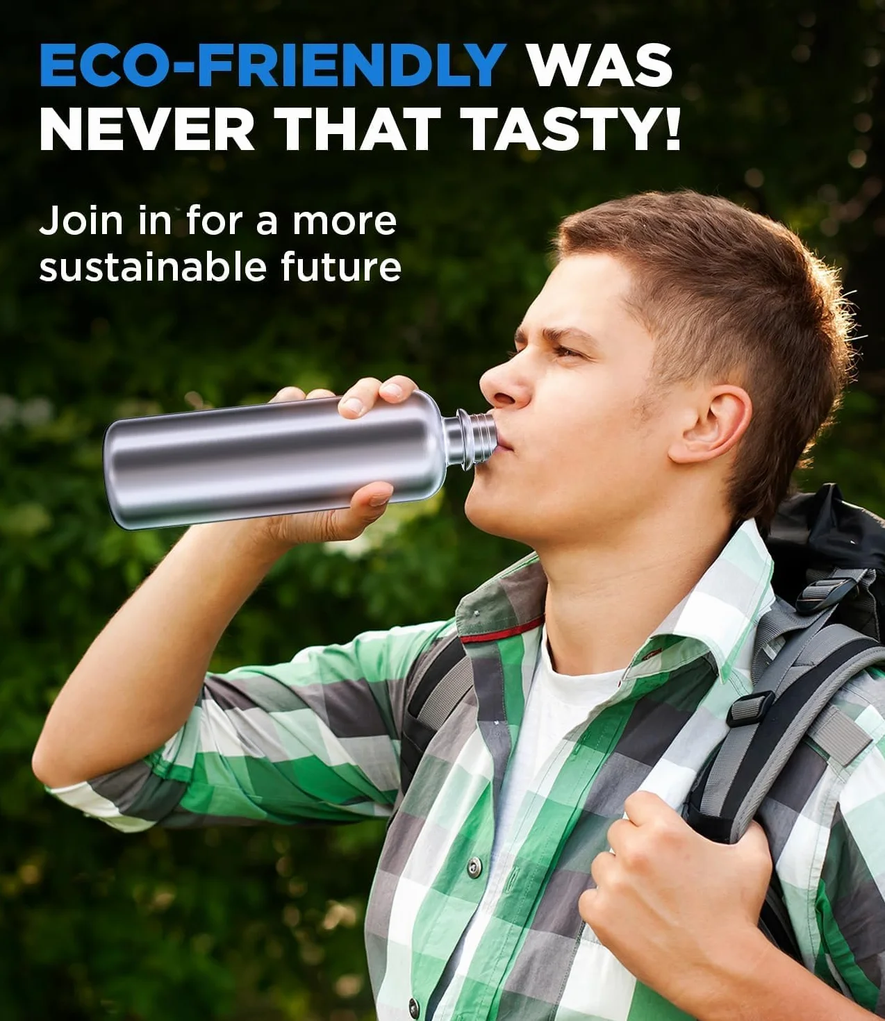 Butelka ze stali nierdzewnej 1000 ml kompatybilna z Sodastream Easy & Duo