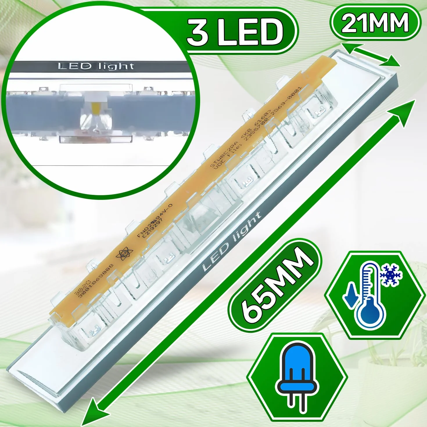 Listwa LED do lodówki z zamrażalnikiem z oryginalnym kodem 10003924 10024820 00628627 628627 dla Bosch dla Siemens - MADE IN GERMANY - ONIX TECH