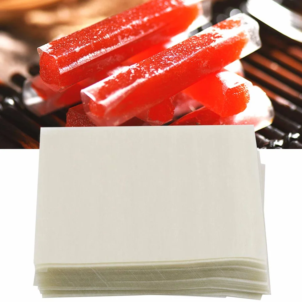 500 Sztuk Nugatowe Opakowanie Cukierków Jadalny Papier Ryżowy Ręcznie Robione Arkusze do Pakowania Cukierków
