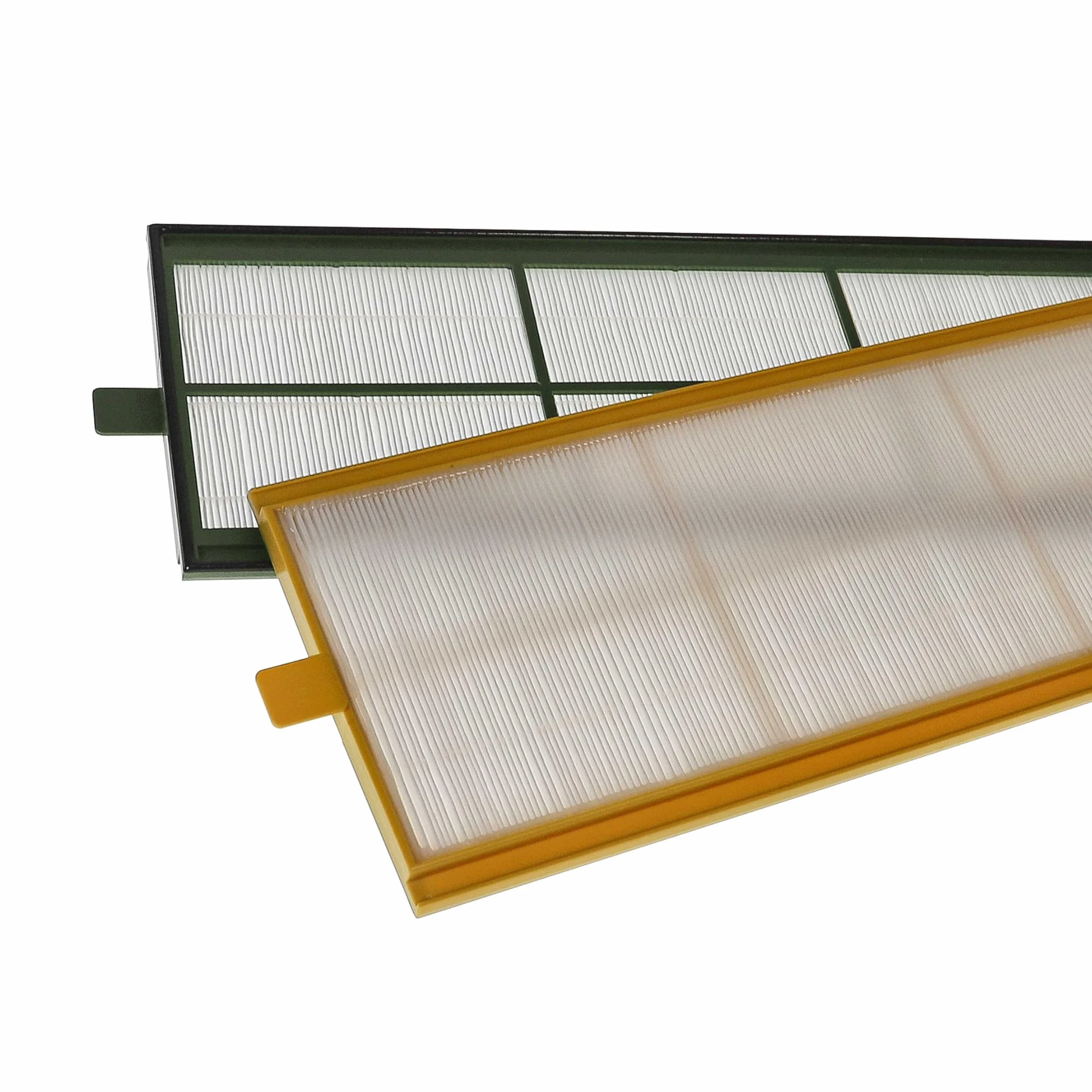 vhbw Zestaw filtrów kompatybilny z urządzeniami wentylacyjnymi Zehnder ComfoAir 350 - filtr powietrza G4 / F7 (zestaw 2-częściowy), 50 x 16 x 1 cm, żółty, zielony, biały