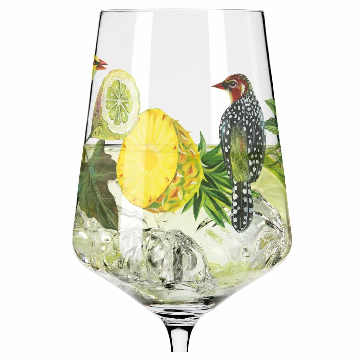 RITZENHOFF 2931005 Kieliszek do aperitifu 500 ml - Seria Sommerrosa - Motyw nr 5 z kwiatami, ptakiem - Made in Germany