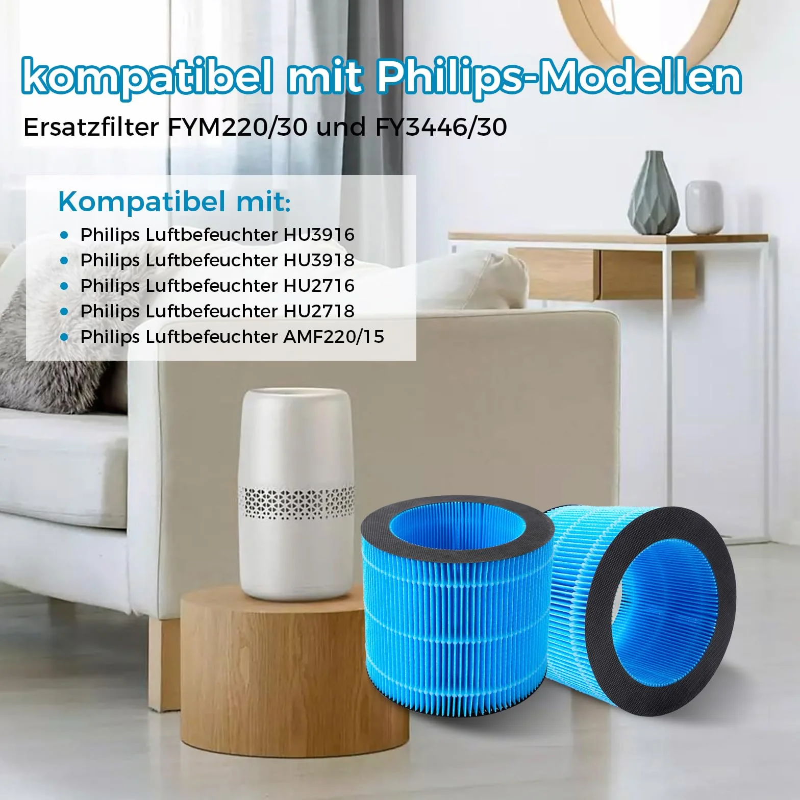Filtr zamienny do oczyszczacza powietrza Philips AMF220/15, HU3916/10, HU3918/10, HU2716/10, HU2718/10, FYM220/30, FY3446/30