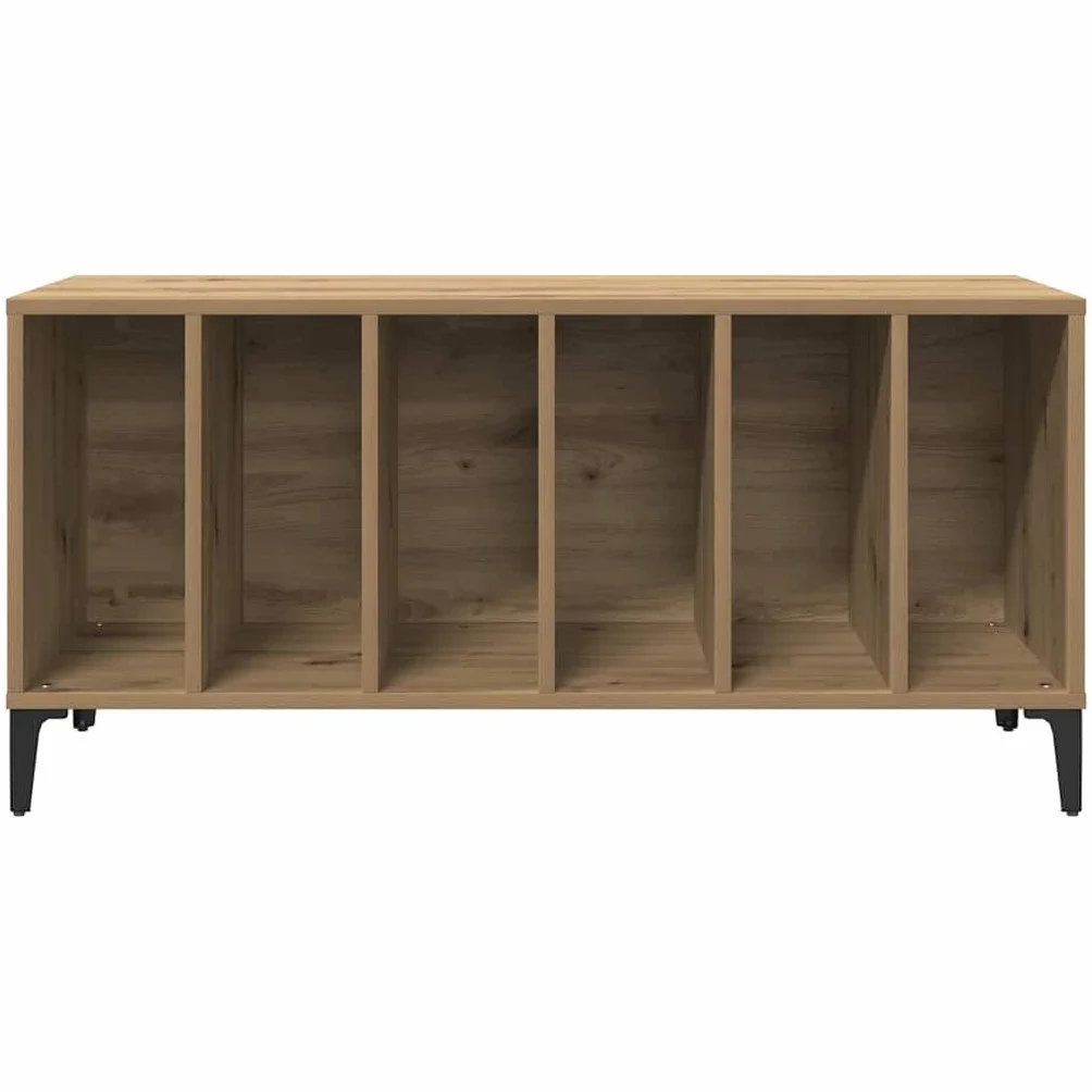 Szafa panelowa Artisan dąb 100 x 38 x 48 cm, materiał drewnopochodny z metalowymi nogami, dużo miejsca do przechowywania płyt winylowych LP, szafka pod telewizor lub dostawiana w salonie