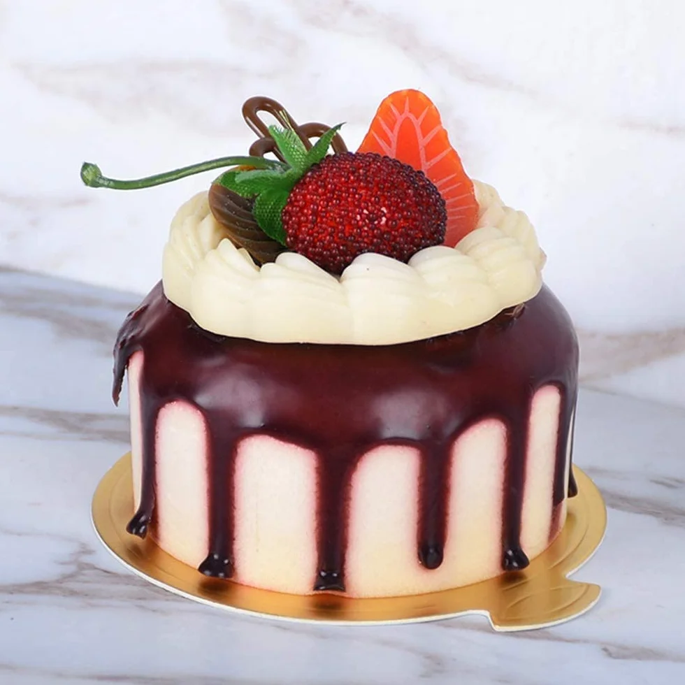 PIQIUQIU 100 SZTUK 8 cm Mousse Cake Boards Złoty papier Cupcake Deser Wyświetlacz Taca Płaska Taca Ciasto Okrągły