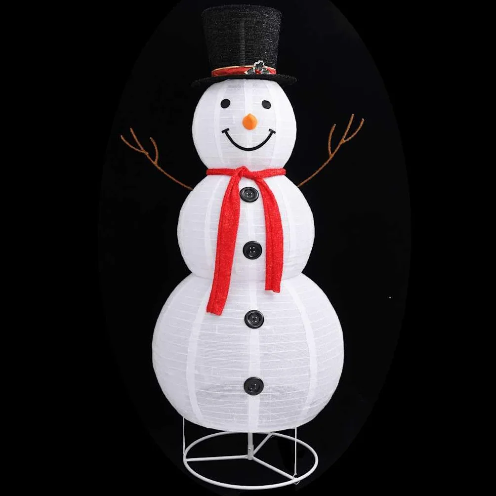 Bałwan LED figurka bożonarodzeniowa z materiału, 180 cm, z 180 diodami LED, 8 trybami świecenia, złącze USB, odporna na warunki atmosferyczne, do użytku wewnątrz i na zewnątrz, świąteczna