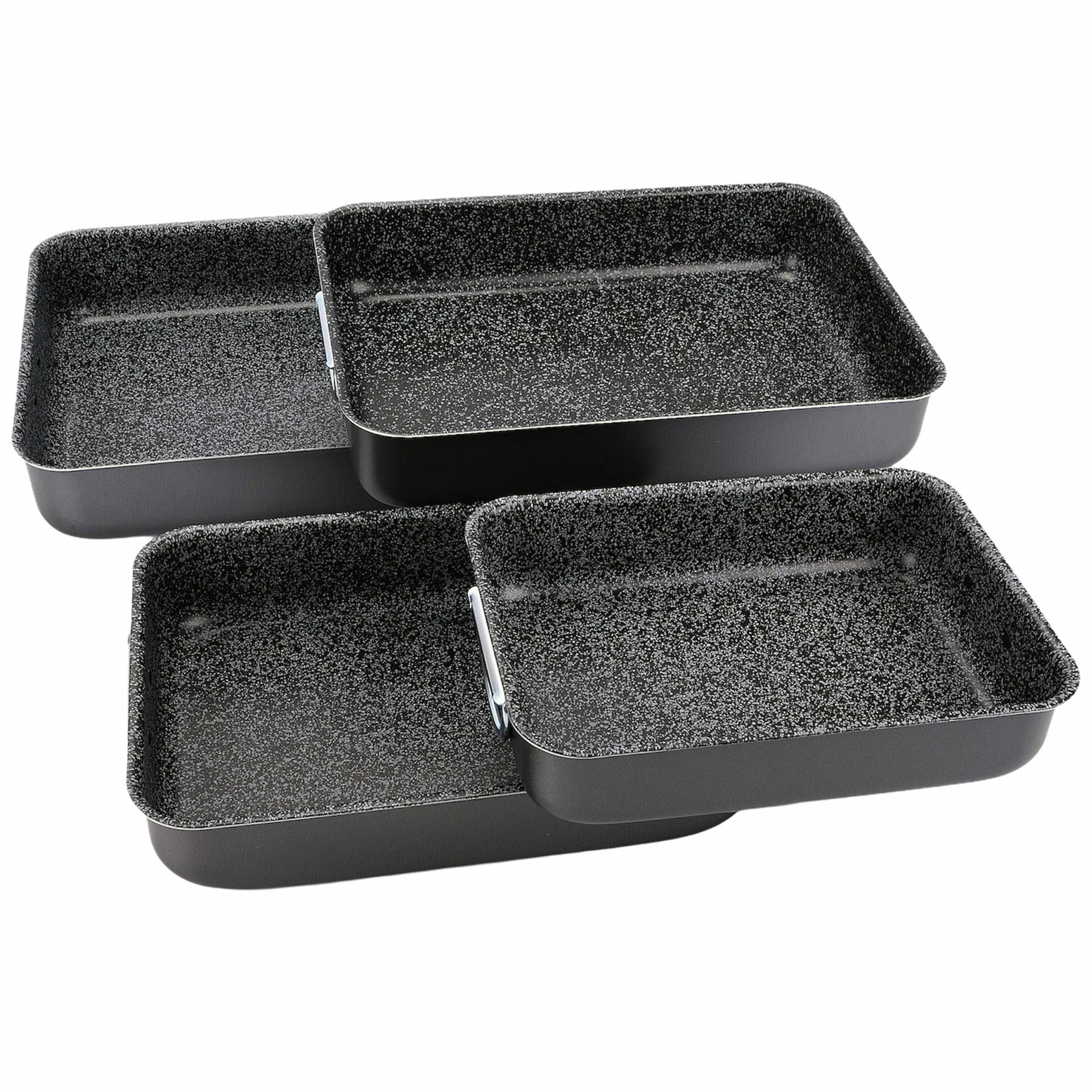 Alluflon Tradition Italy aluminiowe naczynie do lasagne, czarne, 42 x 29,5 x 7,5 cm