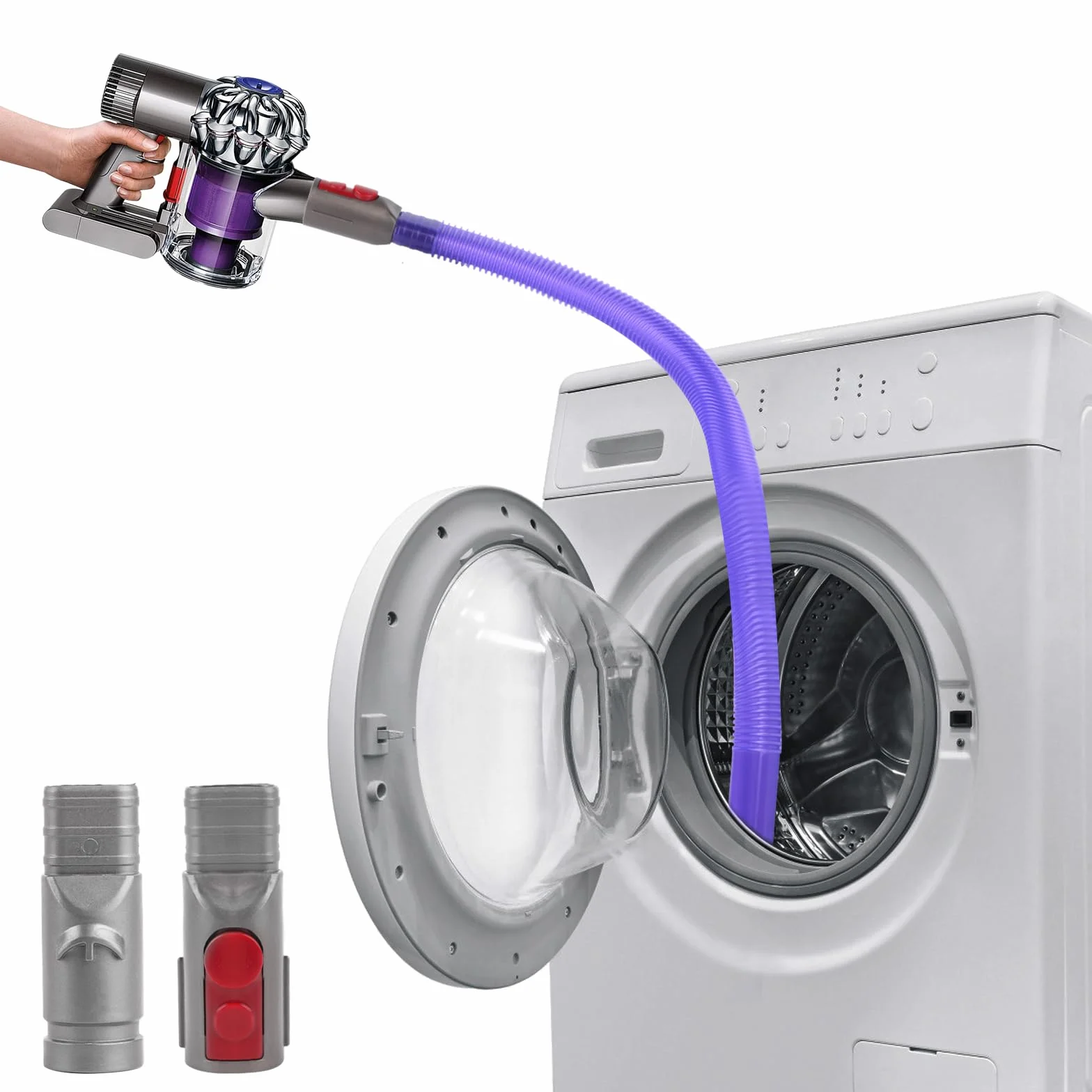 Elastyczna ssawka szczelinowa do odkurzaczy Dyson V6-V15, przedłużka węża, wąż zastępczy, 85 cm