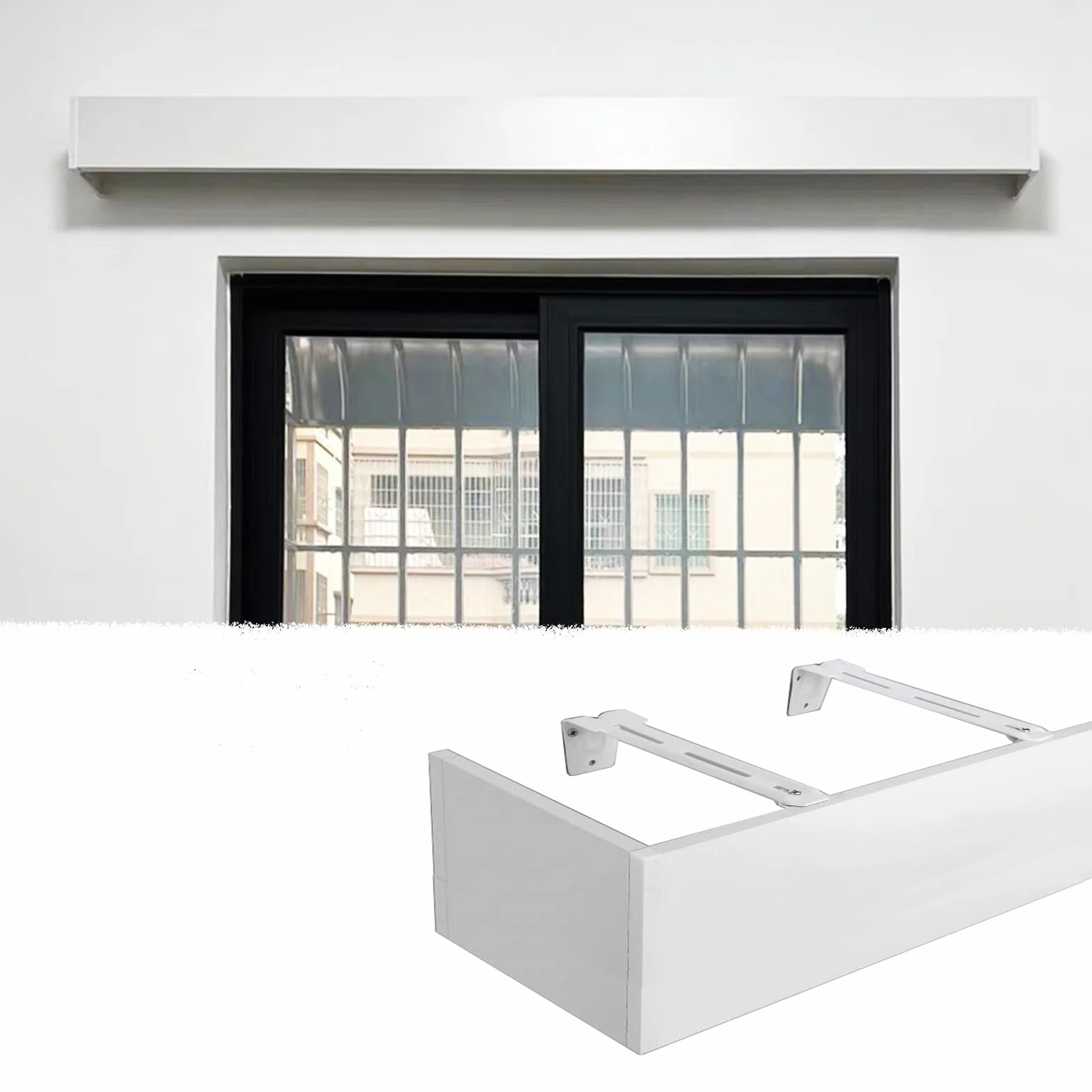 Aluminiowa osłona kurtyny, Lungo, zdejmowany panel falbany ze śrubami, akcesoria do obróbki okien do eleganckich rozwiązań draperskich