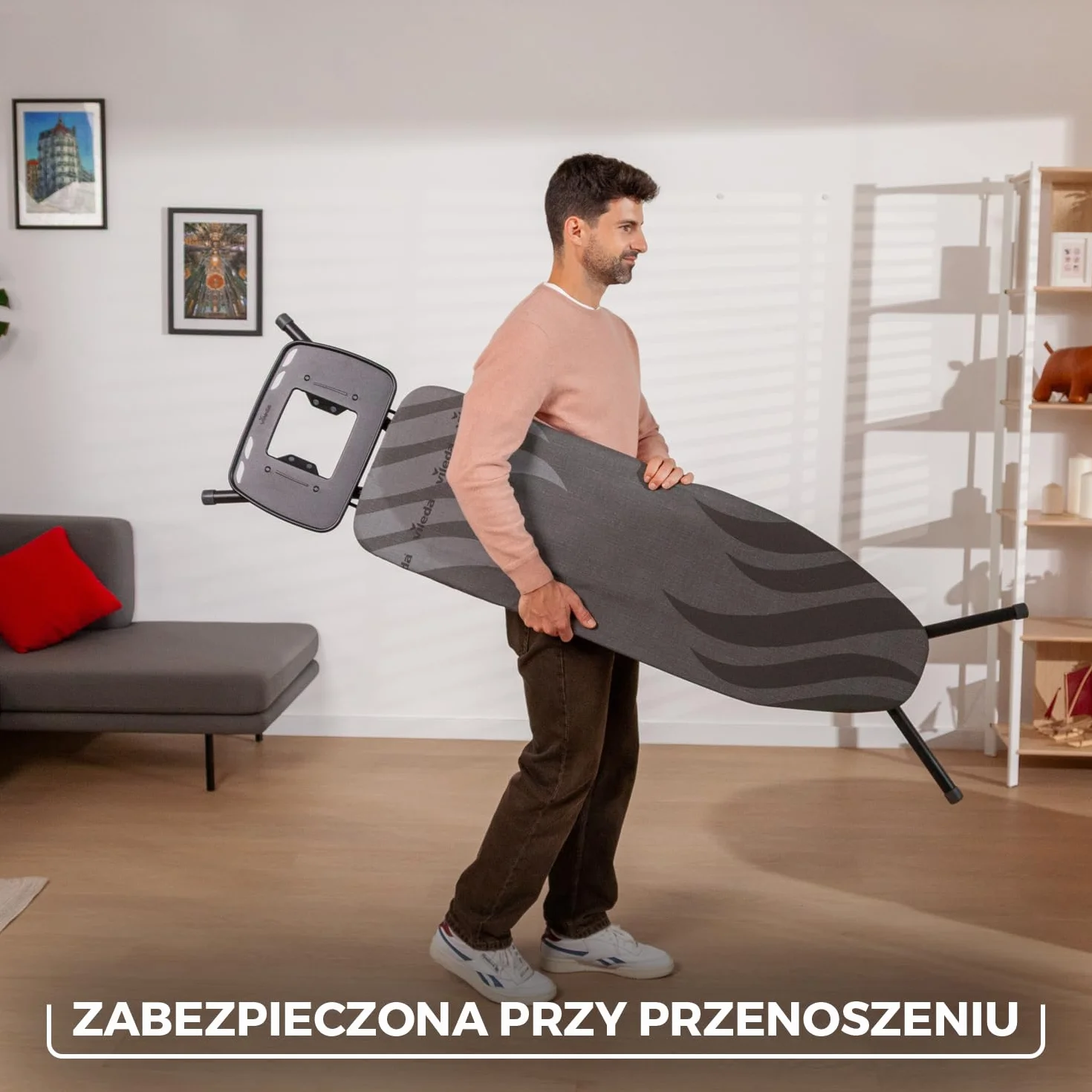 Vileda Total Reflect Ultimate deska do prasowania | Szybkie prasowanie, wytrzymała, szeroka powierzchnia, regulowana wysokość, XXL podpórka, łatwa do składania i przechowywania