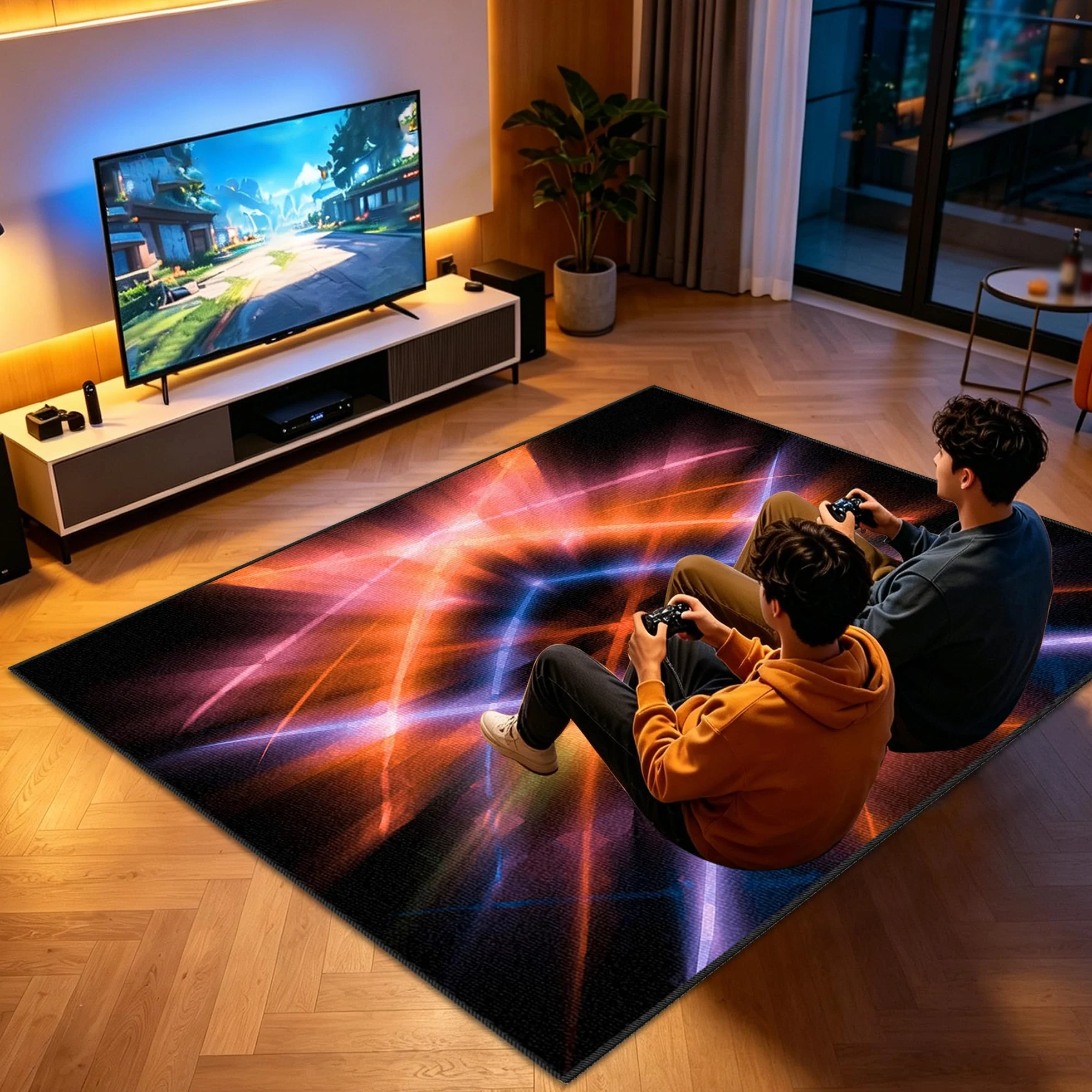 Dywan do sypialni do gier Mata do gier na krzesło komputerowe 150 x 200 cm Antypoślizgowy dywan krzesło do gier na salę zabaw Dywan do salonu dla graczy Chłopiec