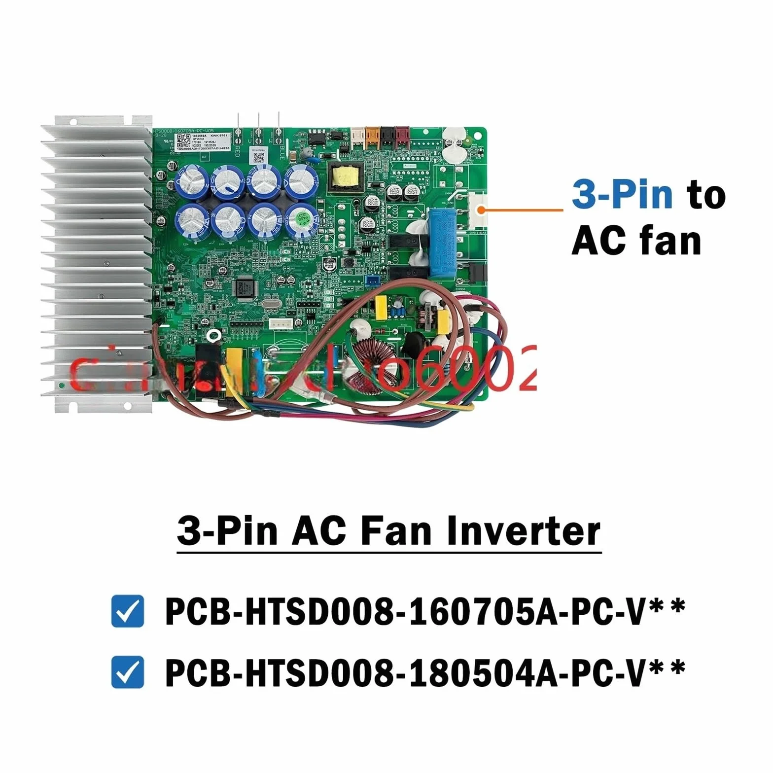 Klimatyzator 3-pinowa płyta wentylatora AC kompatybilny z Hisense PCB-HTSD008-160705A-PC-V05/HTSD008-180504A-PC-V03 Klimatyzator Jednostka zewnętrzna Falownik Płyta sterowania Części klimatyzacji