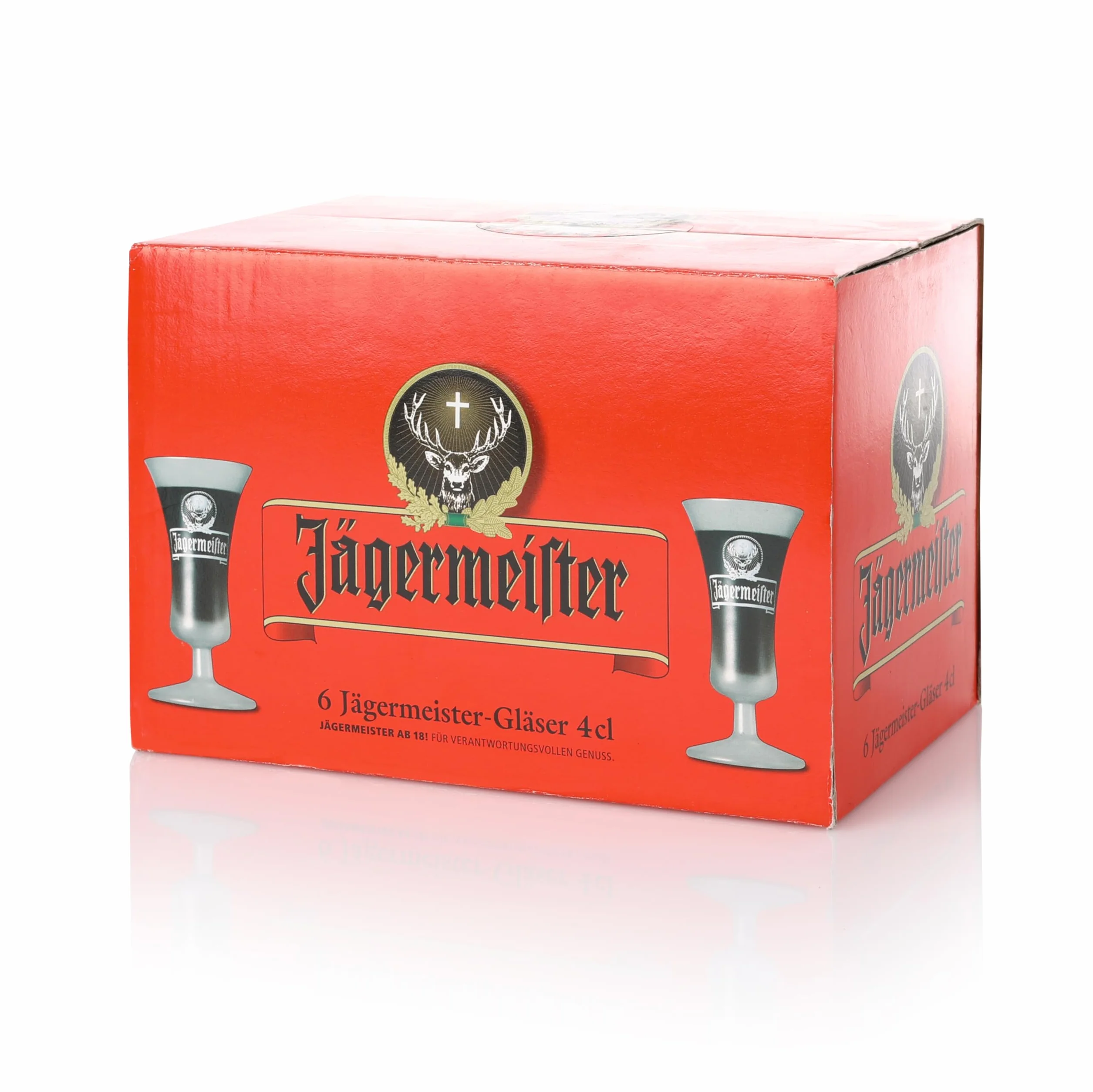 6 oryginalnych słoików Jägermeister 0,04 l satynowane