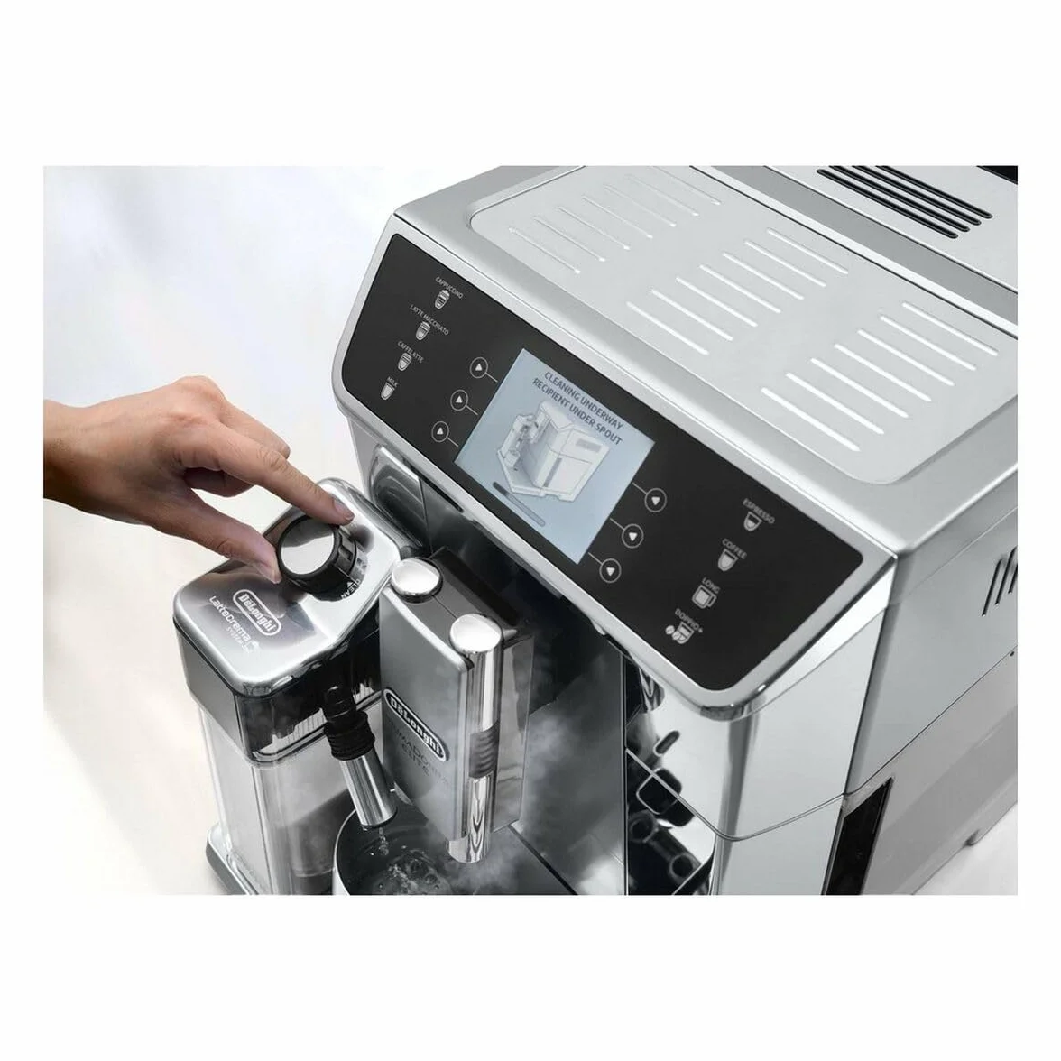 DeLonghi Primadonna Elite ECAM 650.55.MS w pełni automatyczny ekspres do kawy, 2 l, wolnostojący, zintegrowany młynek, 1450 W, czarny, stal nierdzewna