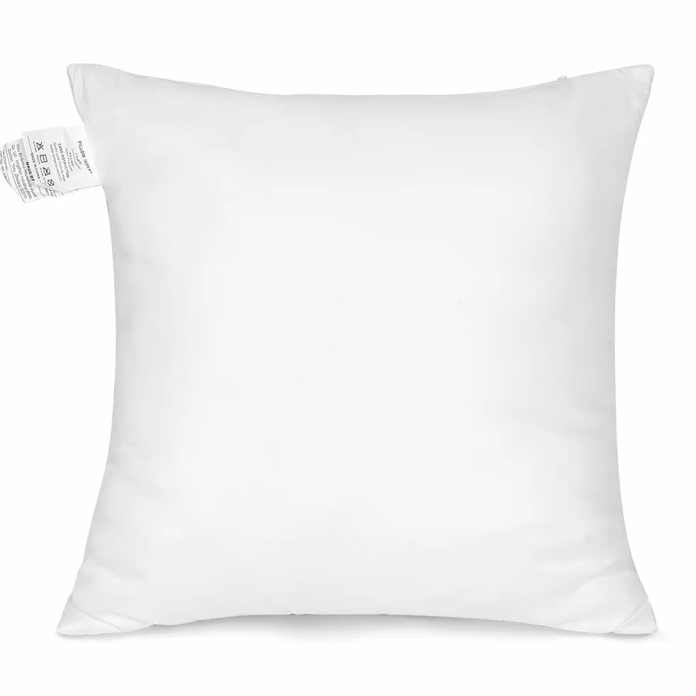 Artscope Zestaw 2 kwadratowych poduszek premium, 40 x 40 cm, poduszka na kanapę, sofę, łóżko, dekoracyjne wkładki do wnętrz, standardowe/białe, 40 x 40 cm