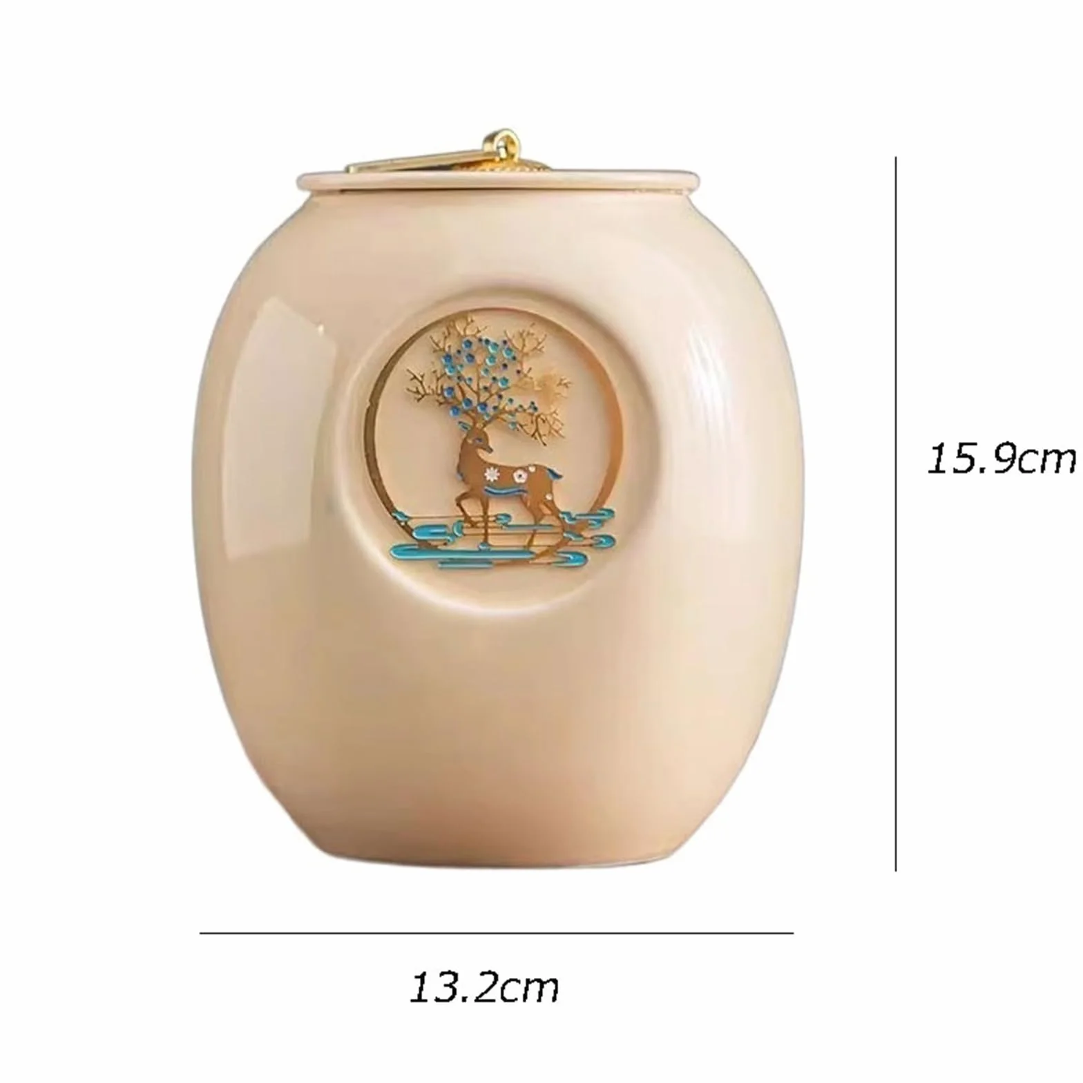 Ceramiczna puszka na herbatę, hermetyczny słoik do przechowywania, ceramiczny uszczelniony słoik duży słoik do przechowywania w gospodarstwie domowym Herbata luzem liściasta Kreatywny magazyn chińskie