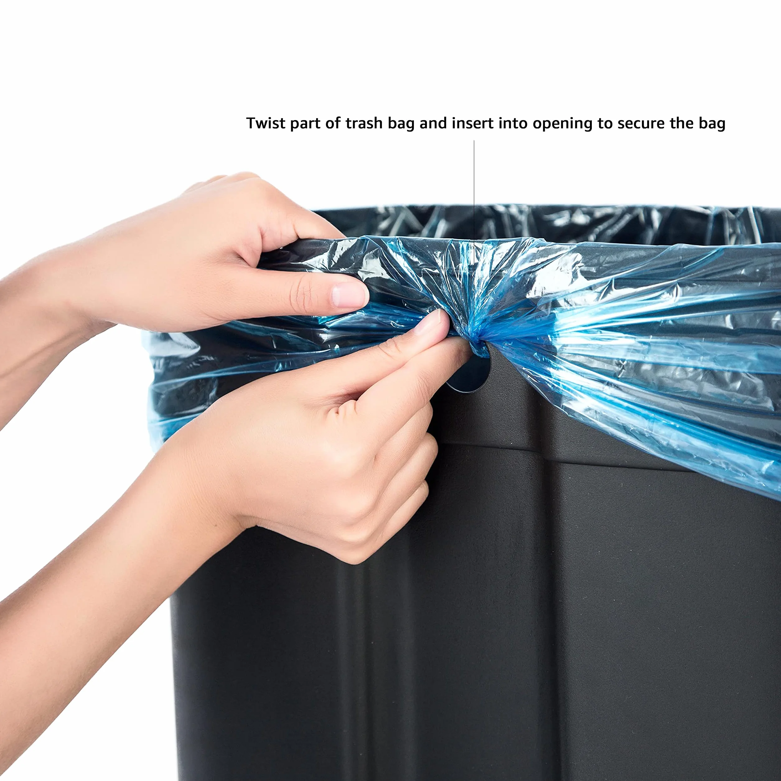 Amazon Basics 30 l prostokątny podwójny pojemnik z miękkim domykaniem z pedałem nożnym - 2 x 15-litrowy pojemnik, stal nierdzewna, kolor srebrny, odpowiedni dla 1 lub 2 osób