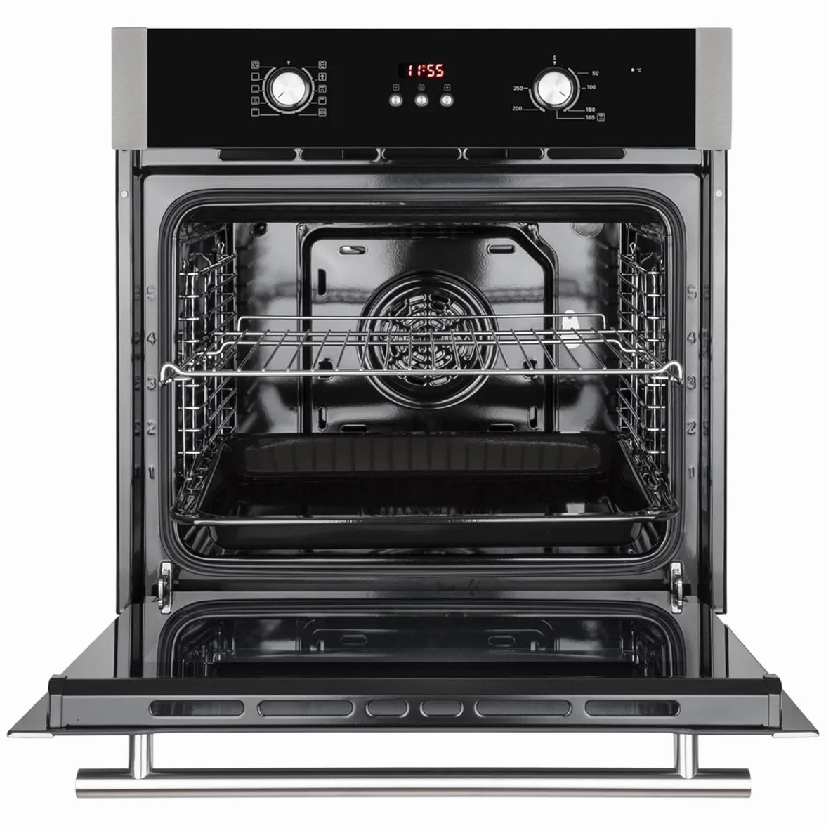 Kuchenka: 60 cm piekarnik do zabudowy BO8805SS + 77 cm płyta indukcyjna IH87704RL | grill | gorące powietrze | automatyczny timer | 2-drożne oszklenie izolacji termicznej | blokada przed dziećmi |