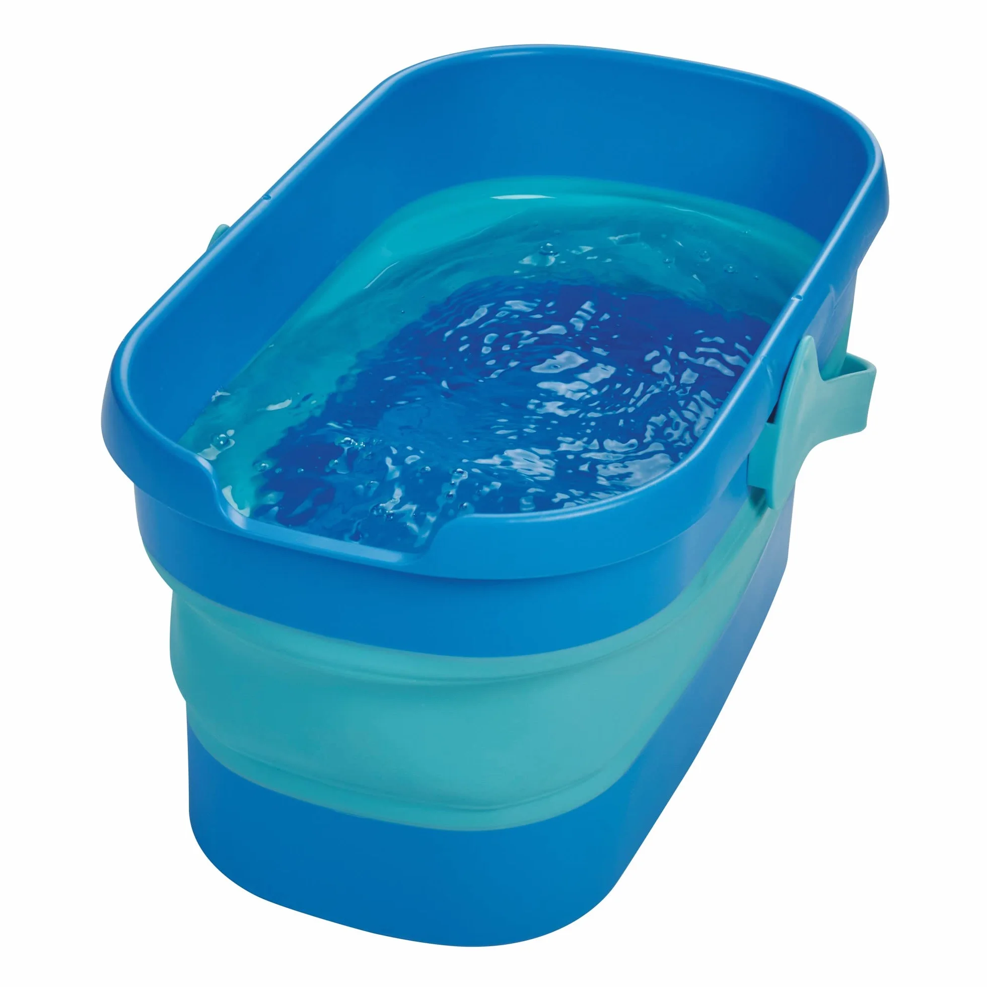 Spontex Ultra kompaktowy zestaw mopa i wiadra, mop z mikrofibry z wbudowanym systemem samoczynnego wyciskania, składane wiadro 10 l, do czyszczenia podłóg laminowanych, drewnianych i płytek, zmywalna