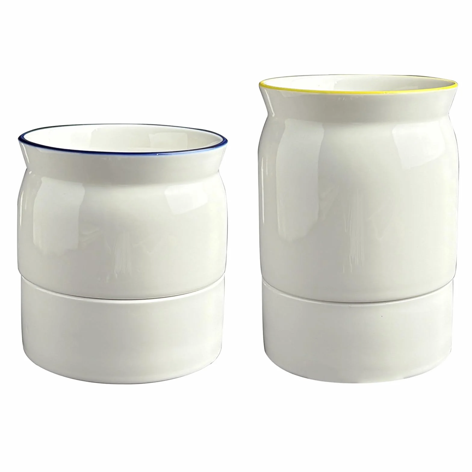 Zestaw 2 ceramicznych uchwytów na przybory kuchenne z otworami drenażowymi, nadaje się do przechowywania przyborów kuchennych, pałeczek, noży i widelców