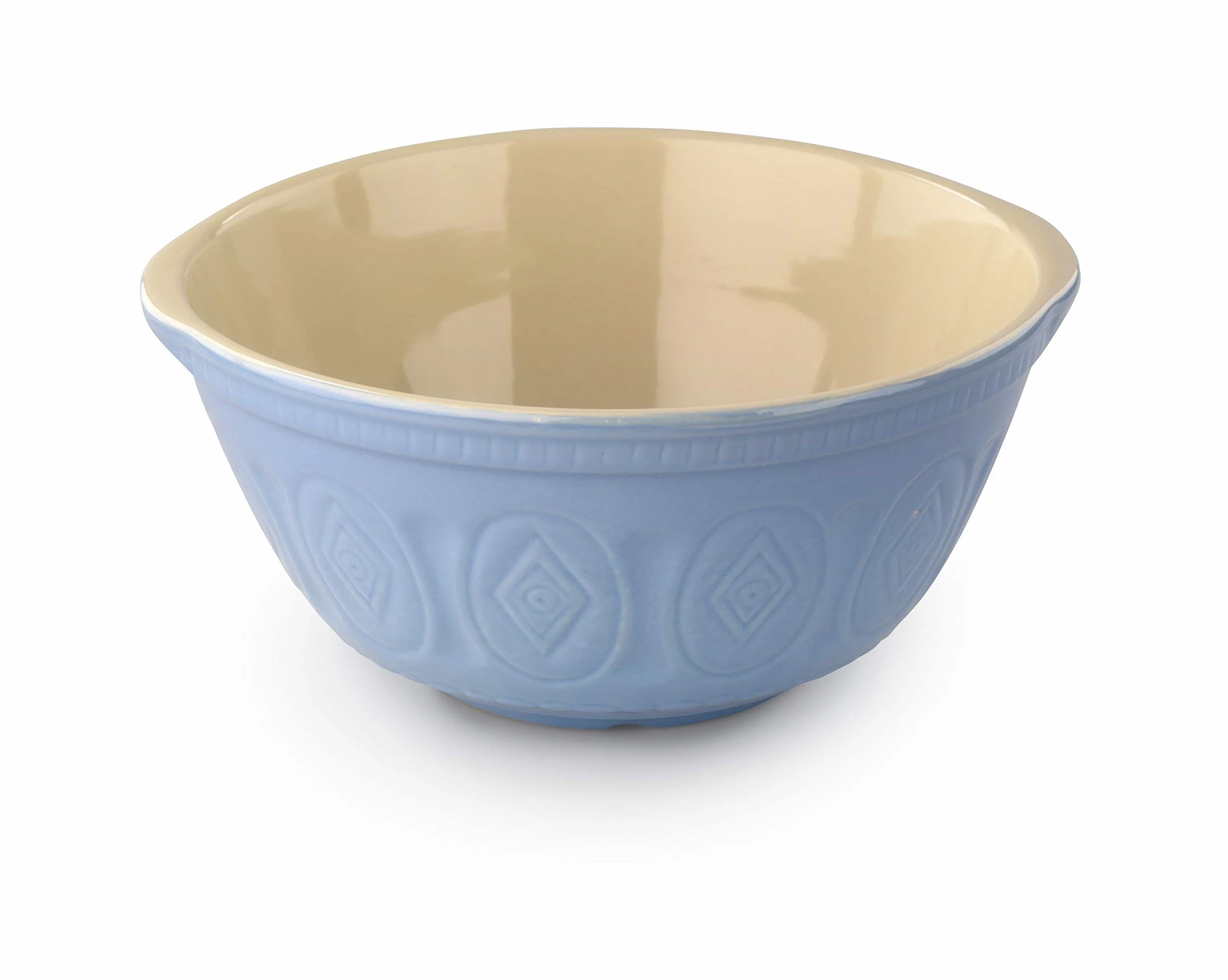 Tala Tradycyjna ceramiczna miska do mieszania z kamionki, niebieski/kremowy