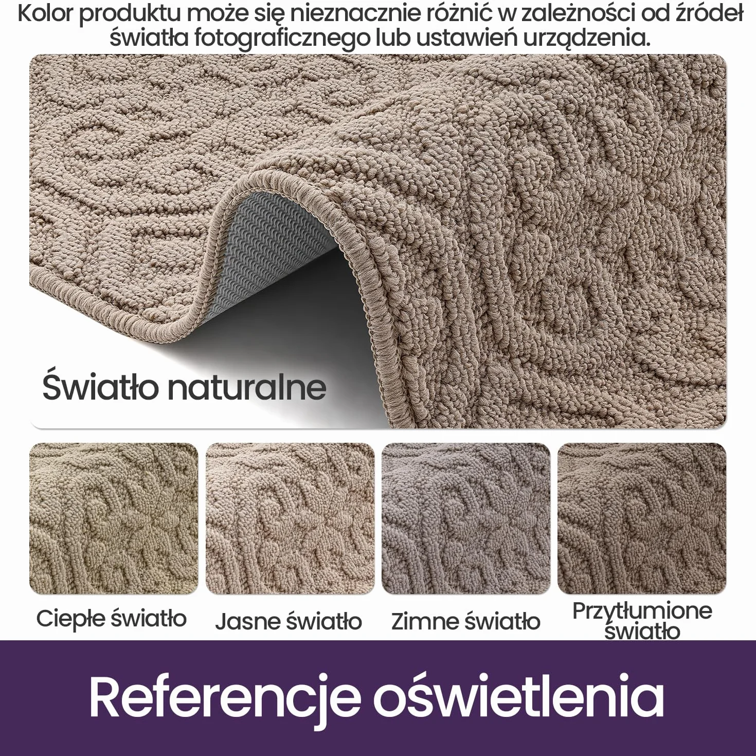 DEXI Wycieraczka pod drzwi wejściowe, 80 x 120 cm, wycieraczka do wewnątrz, chłonna, antypoślizgowa mata powitalna do wejścia, drzwi wejściowych, przedpokoju, na taras, beżowa