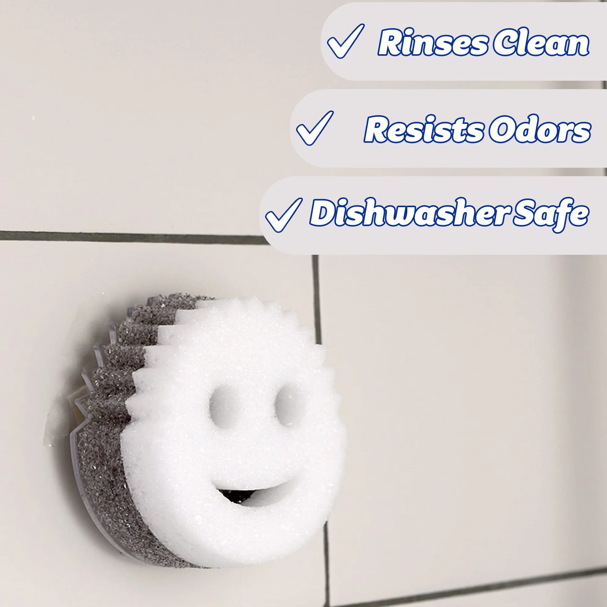 Scrub Daddy Scrub Mommy gąbka do mycia naczyń - wielokrotnego użytku zmywalna gąbka do kuchni i łazienki, akcesoria domowe, gąbka do skrobania Flextexture, produkty i akcesoria do czyszczenia, zestaw