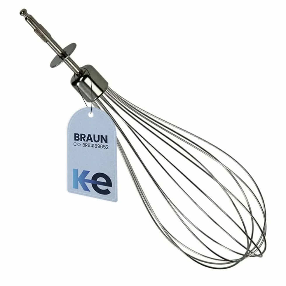 Anakel Home Zapasowa nasadka do trzepaczki, kompatybilna z blenderem ręcznym Braun i częściami blendera zanurzeniowego, stal nierdzewna, kompatybilna z Multiquick & Minipimer, BR64189652