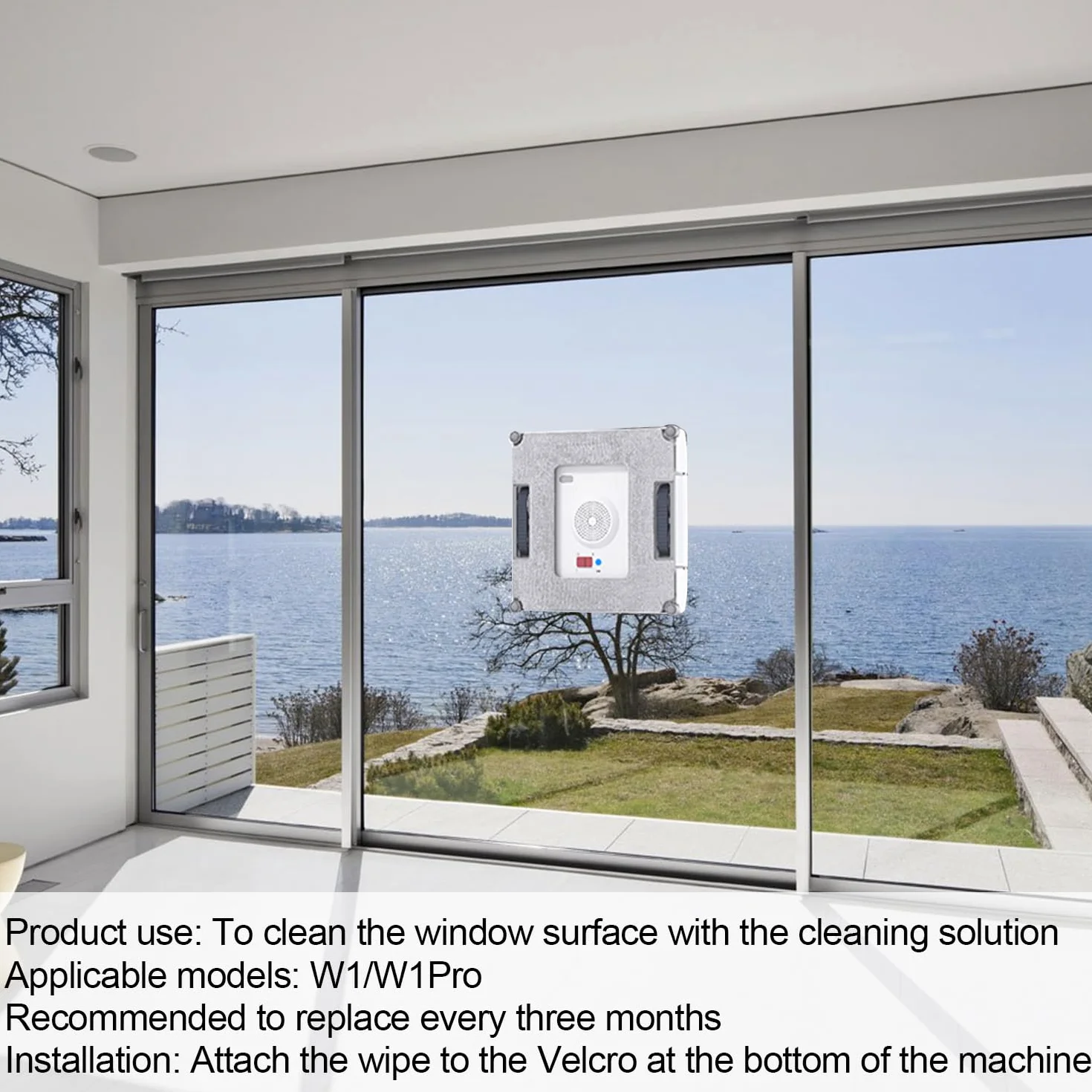 12 sztuk podkładek czyszczących do Ecovacs Winbot W1/W1 Pro, ściereczki do czyszczenia, części zamienne, mop z mikrofibry, nadaje się do prania, do odkurzaczy okiennych, ściereczek wielokrotnego
