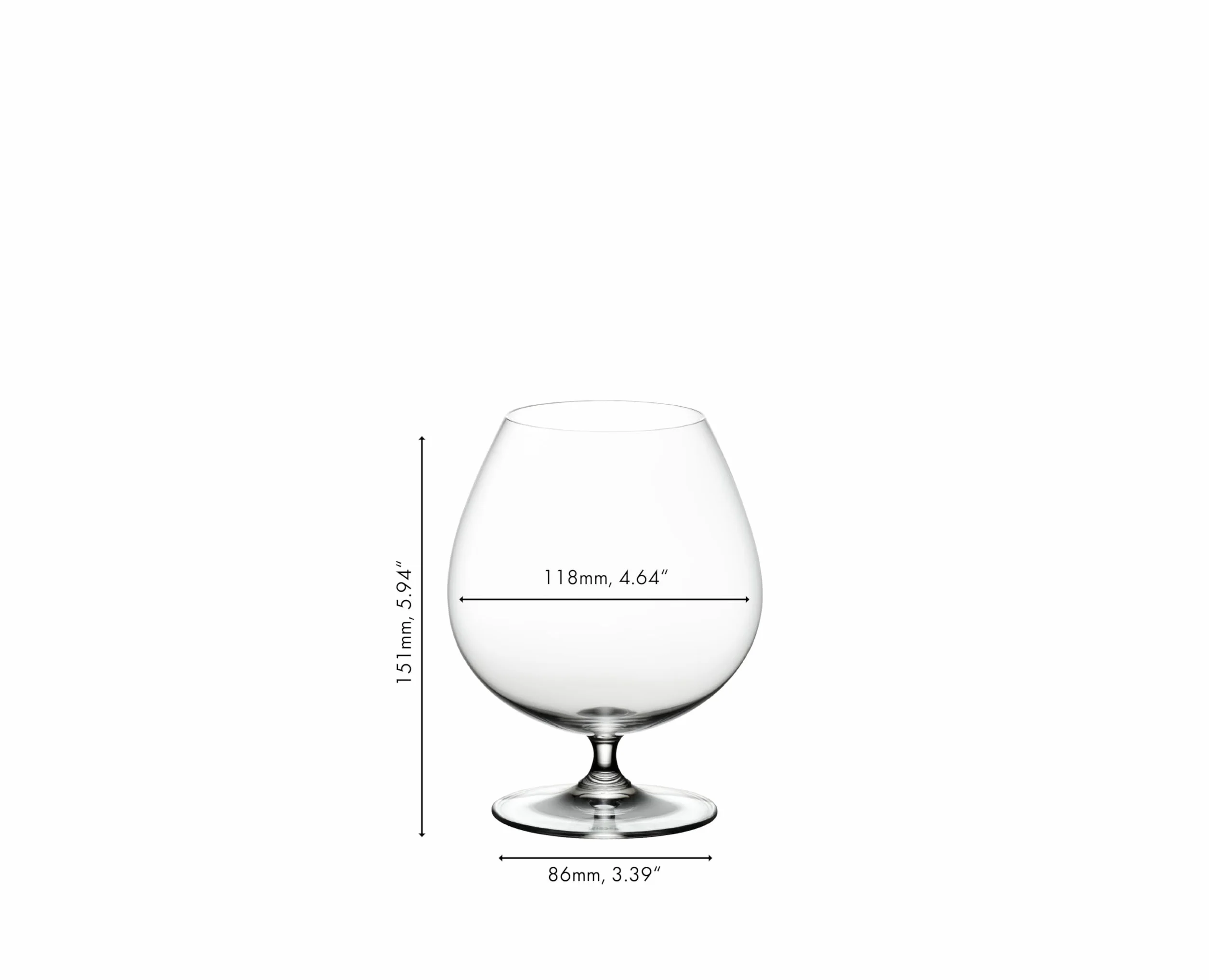 Riedel 6416/18 Brandy Glass, 2 sztuki (1 sztuka), brązowe
