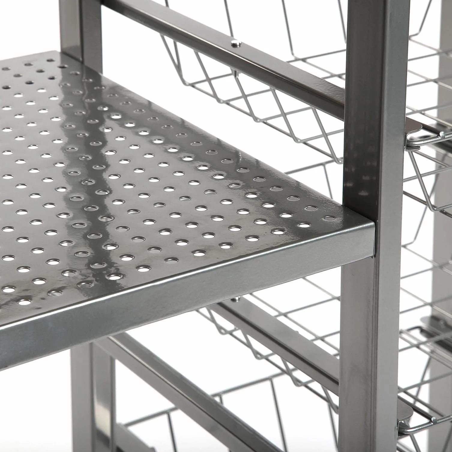 Versa Leicester wózek kuchenny z kółkami, szufladami i regałem na butelki, stojak na warzywa, półka kuchenna, wymiary (wys. x dł. x szer.) 82 x 40 x 76 cm, drewno i metal, kolor: biały