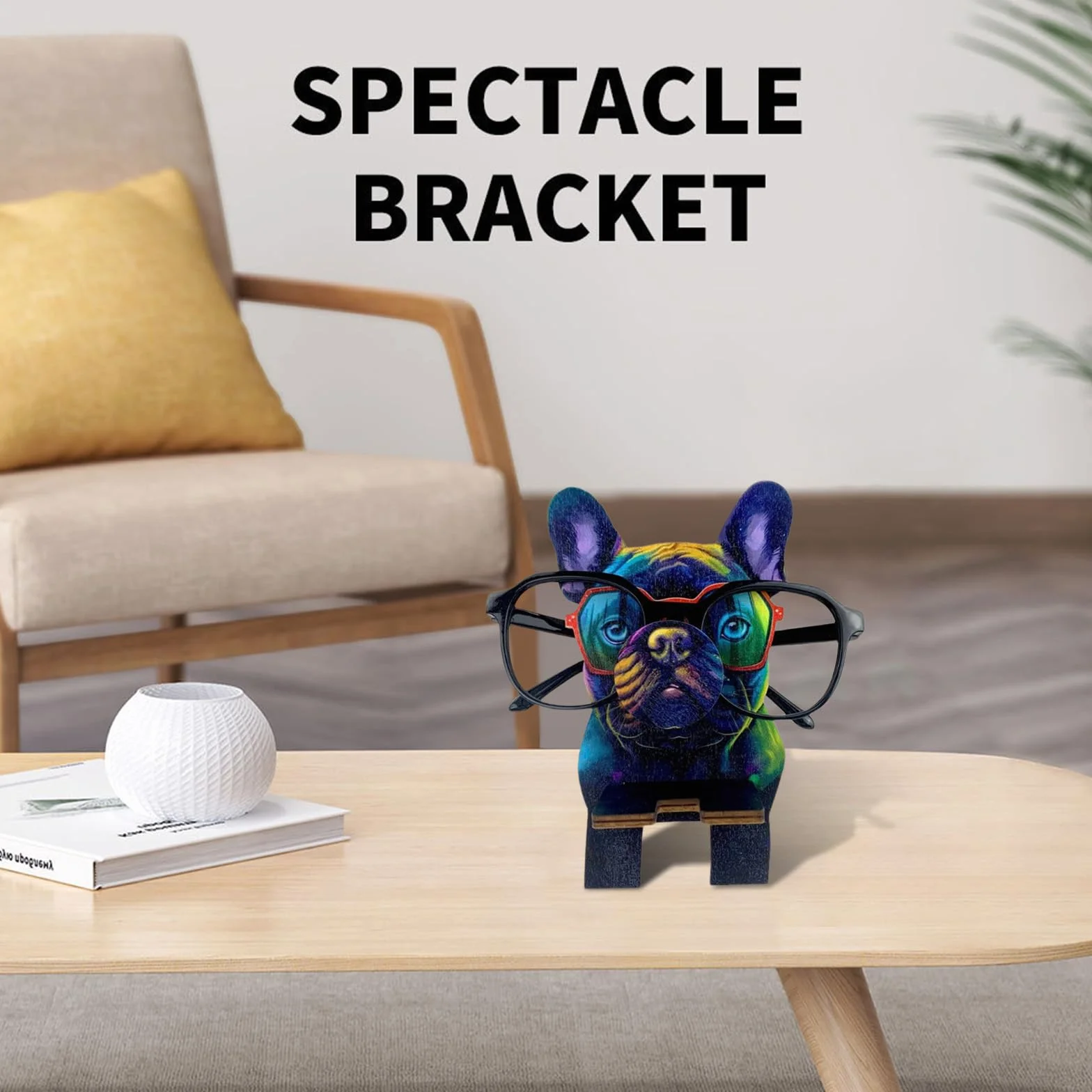Drewniany stojak na okulary, drewniany stojak na okulary 3D, uchwyt na okulary dla szczeniaka, stojak na okulary przeciwsłoneczne, prezent, dekoracja biurka, uchwyt na okulary dla mężczyzn