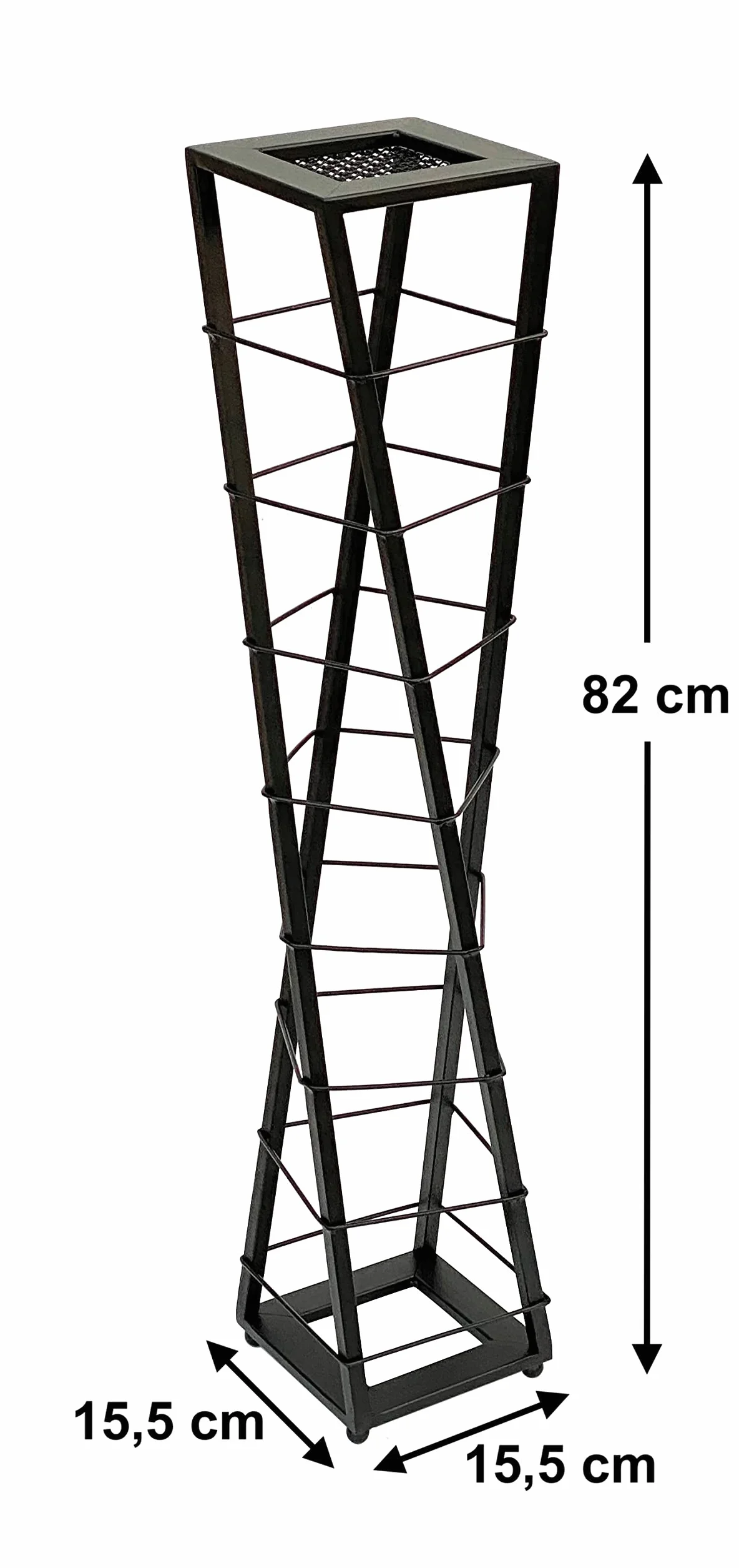 DanDiBo Esperanza Design stojak na wino, metalowy, czarny stojak na kwiaty, 80 cm, stojak na butelki, stojak na butelki, czarny stojak na kwiaty