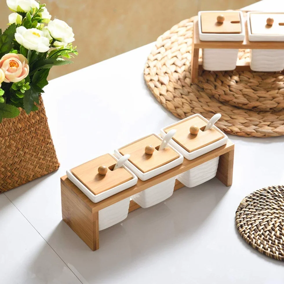Słoiki Na Przyprawy Przybory Kuchenne Słoik Na Przyprawy Prosty Ceramiczny Pojemnik Na Przyprawy Dozownik Pojemnik Na Sól Pojemnik Na Przyprawy,White-One Size