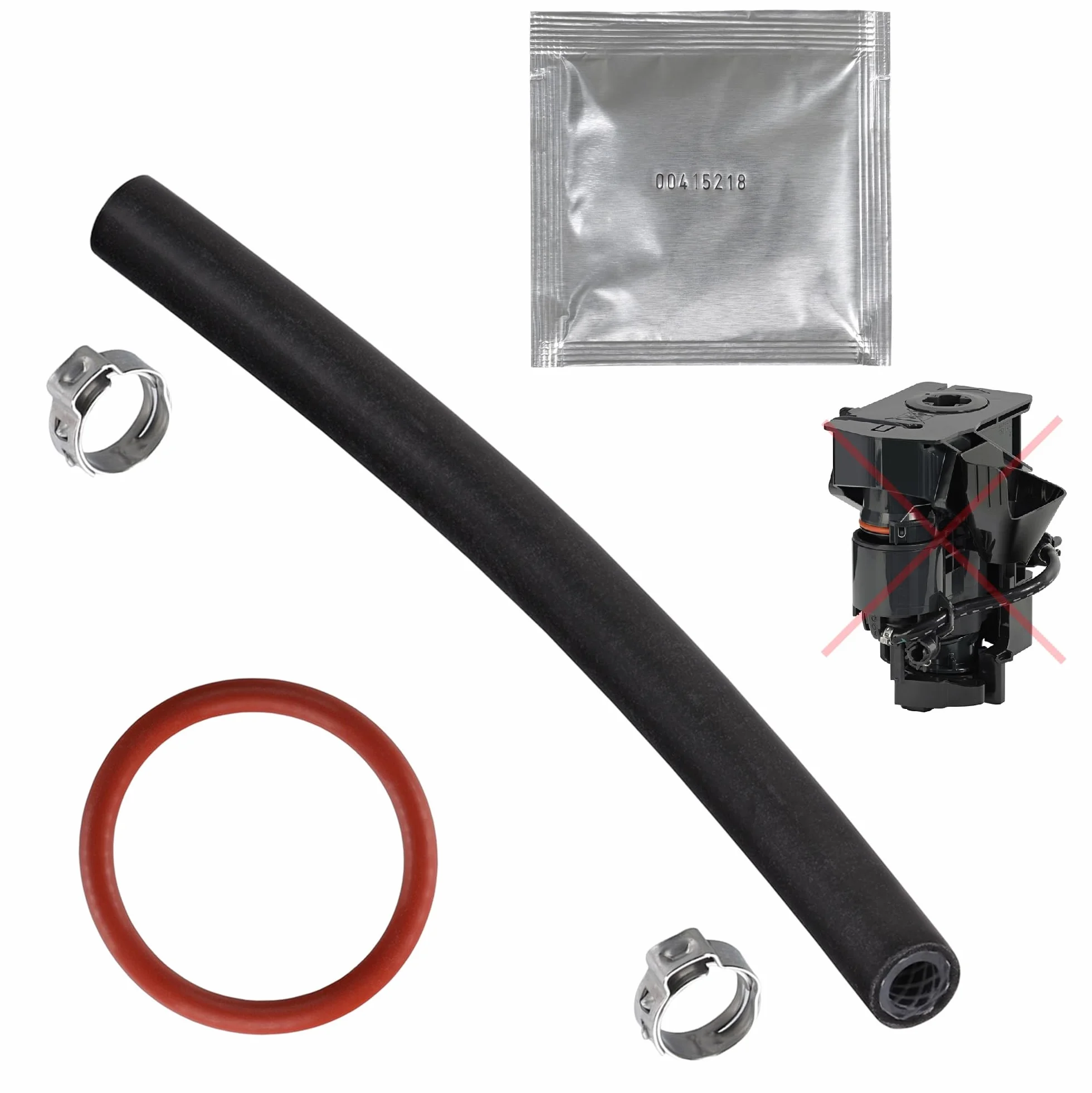 Zestaw konserwacyjny z uszczelką O-Ring, wężem zapasowym + 3g tłuszczu silikonowego, kompatybilny z Siemens EQ Serie & Bosch EQ3 s100 s300 s500 VeroCup 100 300 EQ9 s300 s500 s700 s900 do zestawu grup