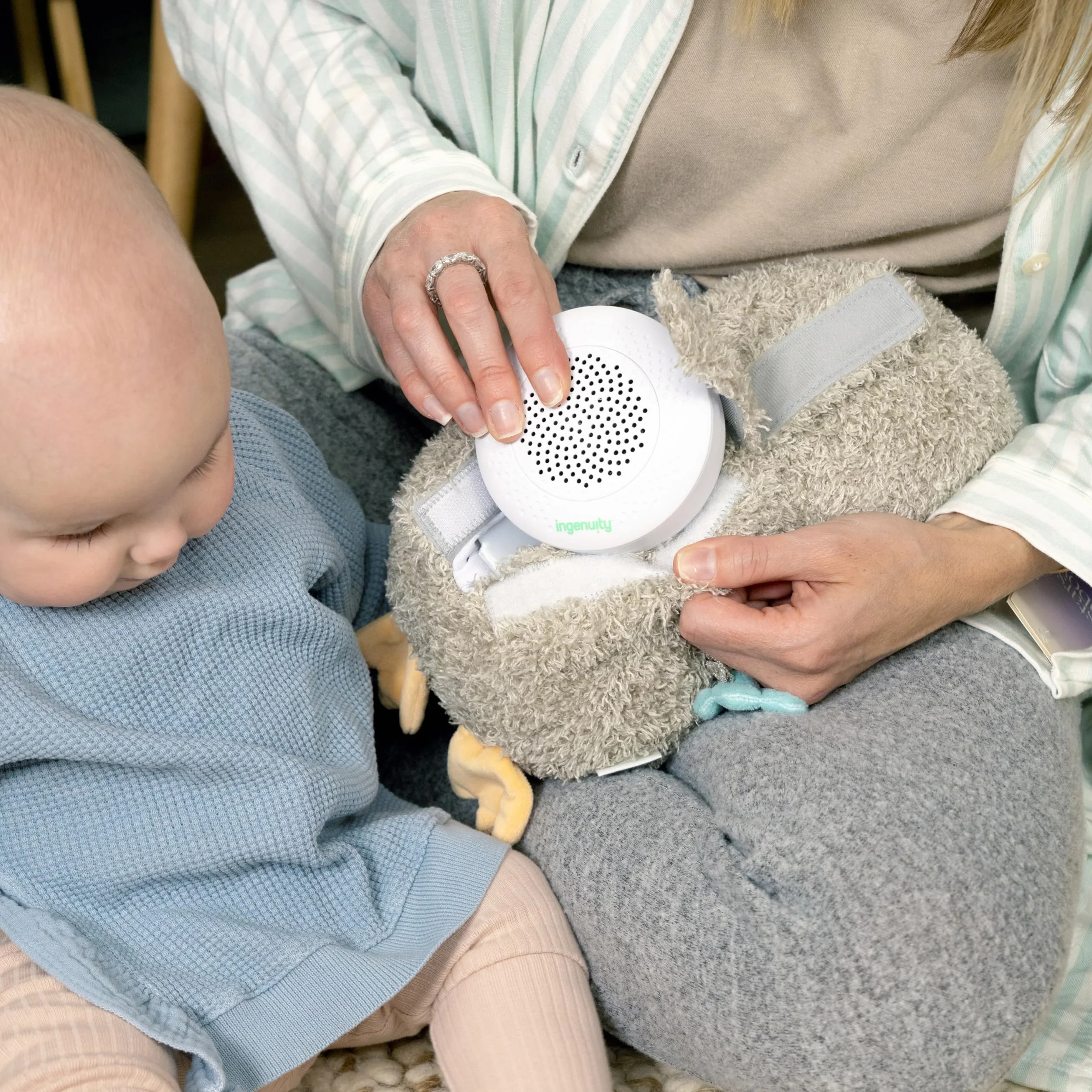 Ingenuity, pluszowa sowa Nally the Owl z zabawnymi dźwiękami i muzyką Bluethooth, od 0 do 36 miesięcy, unisex
