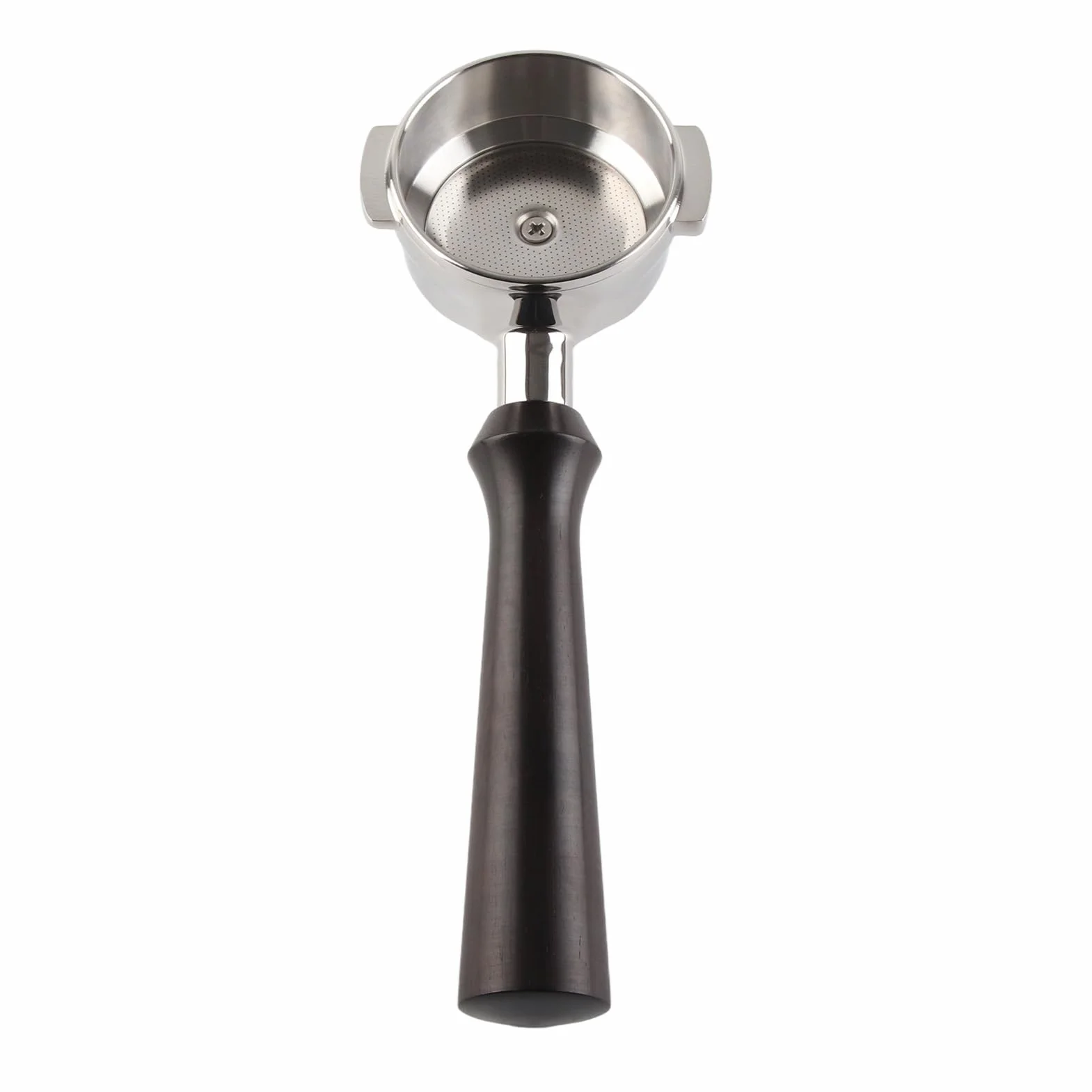 Keenso Kolba do Herbaty ze Stali Nierdzewnej 58 Mm z drewnianą rączką Zdejmowany Filtr do Kawy do Ekspresu Komercyjnego, do RANCILIO, do GA, do OTTIMA, do CASADIO (F. Drzewo sandałowe)