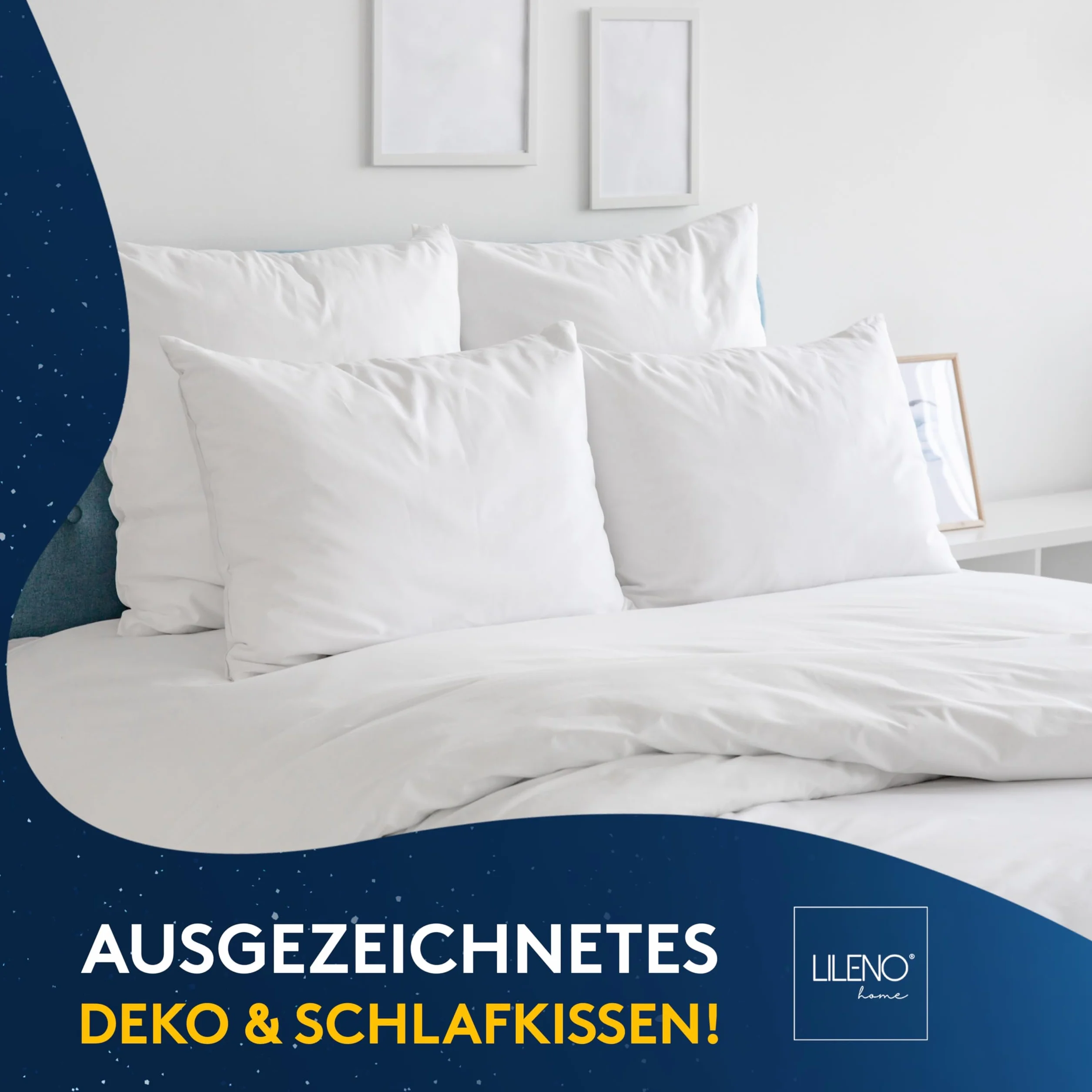 LILENO HOME Zestaw 1 wypełnienia poduszki 30x50 cm - Wewnętrzna poduszka prana w 40°C, odpowiednia dla alergików - Poduszka z poliestru jako poduszka na kanapę, sofę, poduszka na głowę