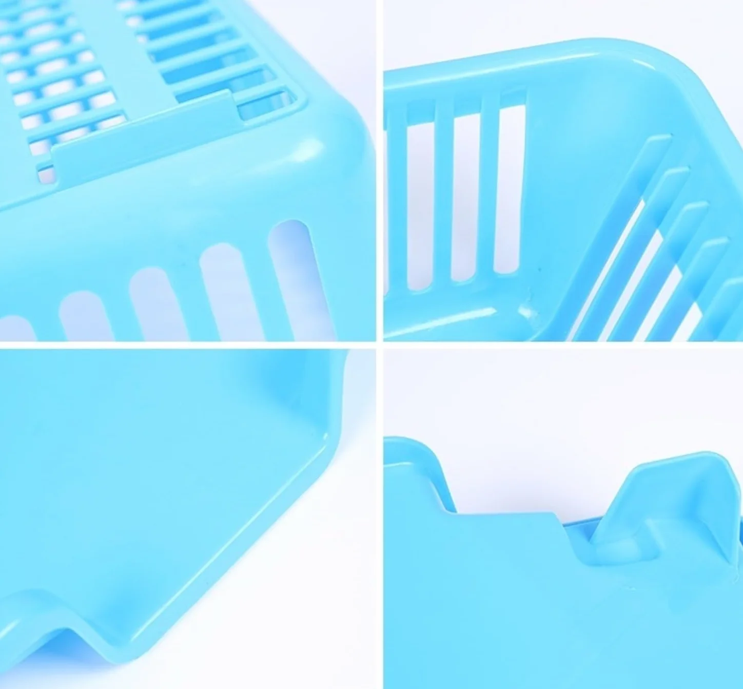 Ociekacz na Naczynia Plastikowa Taca Ociekowa Zlewozmywak Suszarka Do Naczyń Ociekacz Uchwyt Do Prania Koszyk Organizer Suszarka do Naczyń (Color : White, Size : 44.5 * 31.5 * 18.5cm)