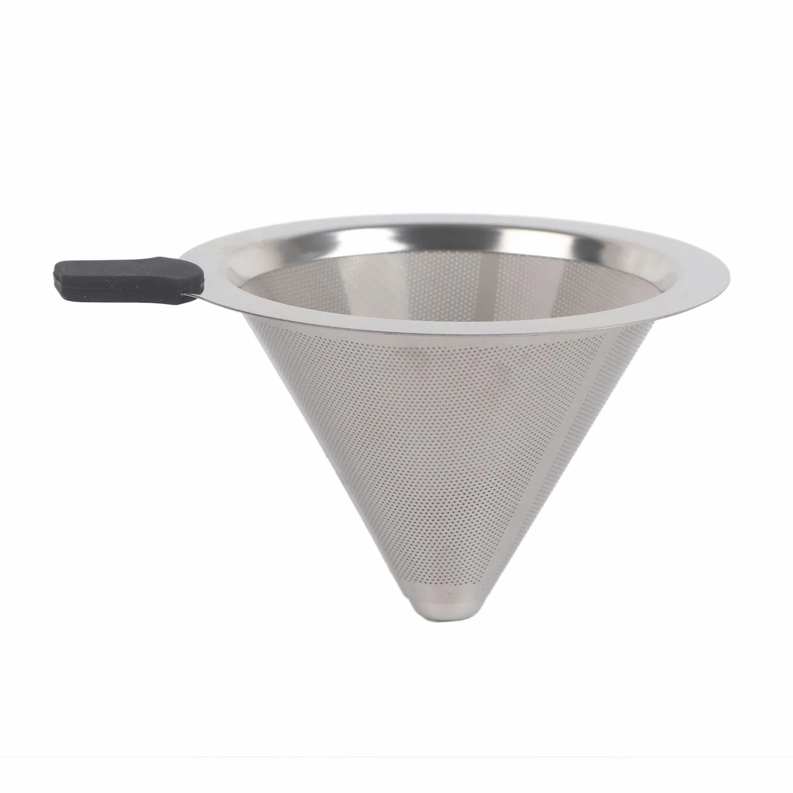 Ekspres do kawy „Pour Over” ze stałym filtrem ze stali nierdzewnej i karafką. Ekspres do kawy, dzbanek szklany, przezroczysty, 400ml