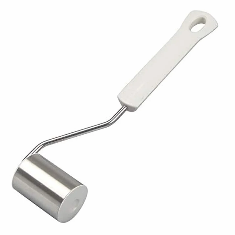 Dr. Oetker Wałek do ciasta 22 cm Classic, wysokiej jakości wałek do ciasta z właściwościami nieprzywierającymi (kolor: srebrny/biały), ilość: 1 sztuka