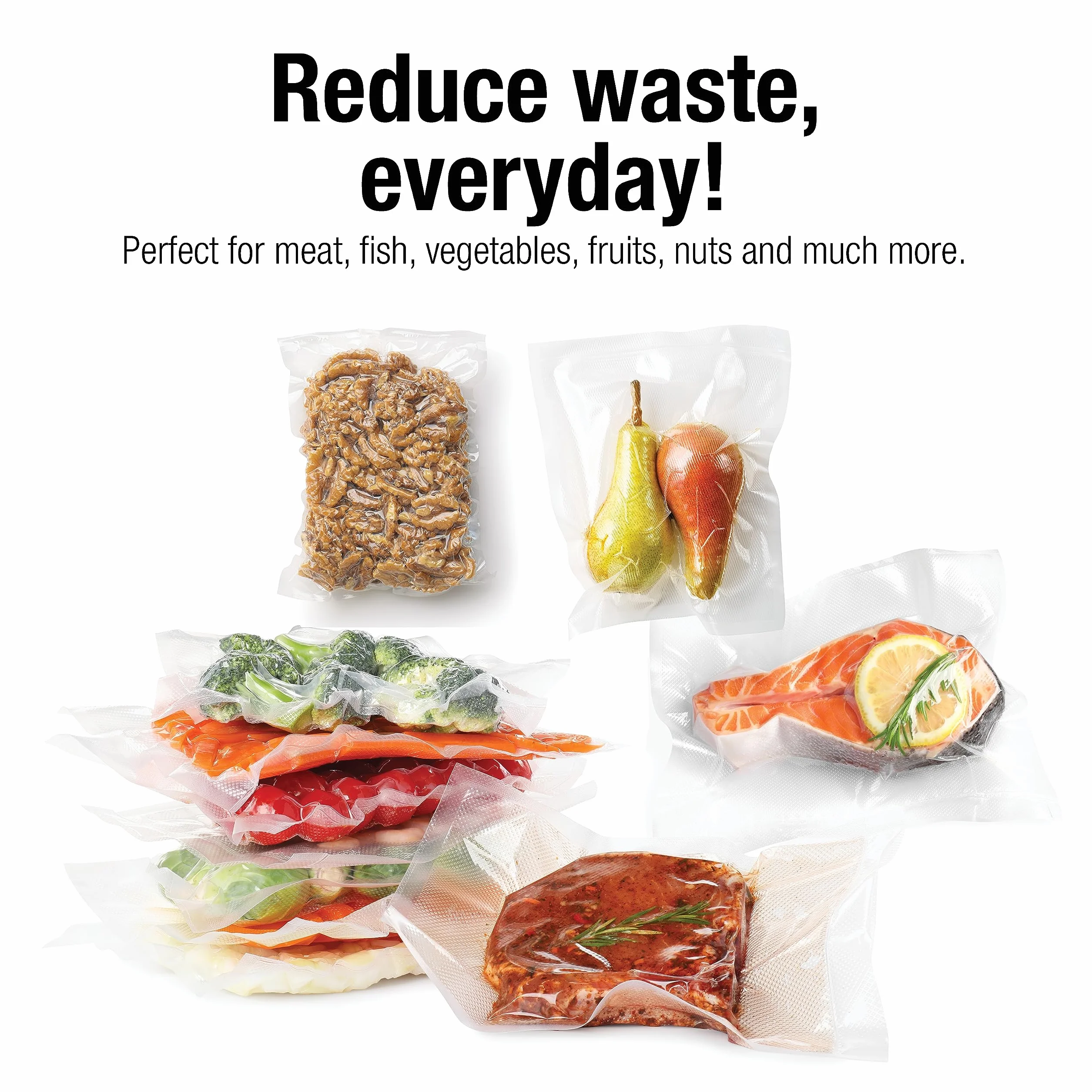 Cuisinart Universal BIODEGRADEABLE Vacuum Food Saver Sealer Bags (VSB-BD82C), 2-Pack, 8" inch x 10 ft. Rolls, BPA Free, Microwave & Freezer Safe, Keep Food Fresh Longer