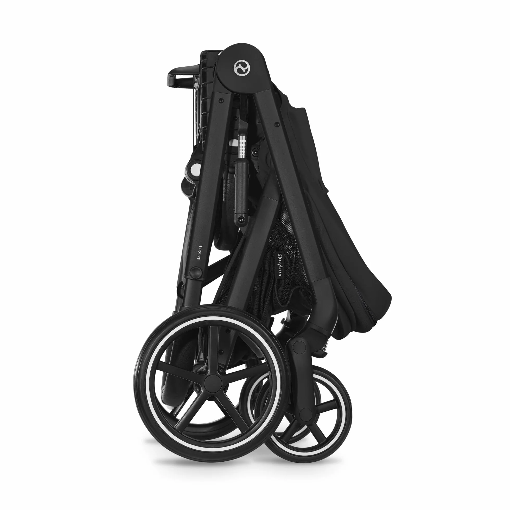 CYBEX Gold Wózek Dziecięcy Balios S Lux, Ergonomiczna Pozycja Leżenia, System Pasów Obsługiwany Jedną Ręką, Od Urodzenia Do 22 Kg (Ok. 4 Lata), Moon Black