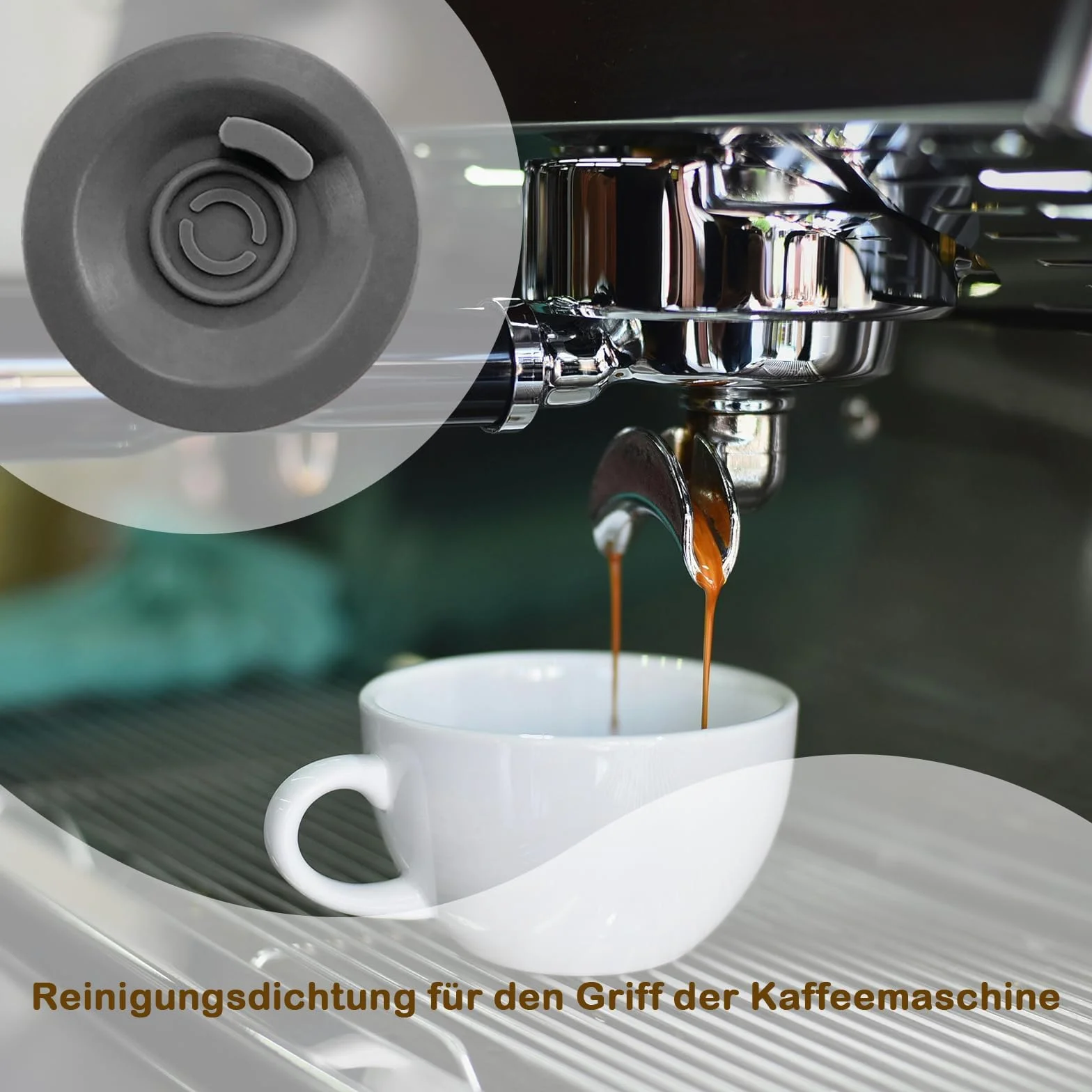 Tarcza czyszcząca do zestawu czyszczącego Sage Breville Barista Express - gumowa czyszcząca uchwytu filtra, silikonowa tarcza ekspresów do kawy Barista Pro 54 mm