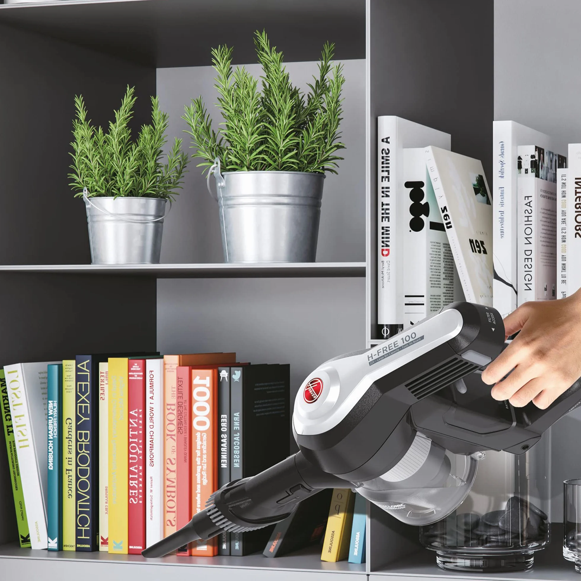 Hoover H-FREE 100 PETS odkurzacz akumulatorowy 2 w 1 bezprzewodowy HF122BPT szary tytanowy