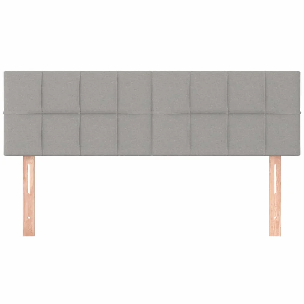 vidaXL Zagłówki do łóżka, jasnoszare, 144x5x78/88 cm, tkanina, zagłówek, wezgłowie do łóżka, zagłówek do łóżka, zagłówki, wezgłowia do łóżka