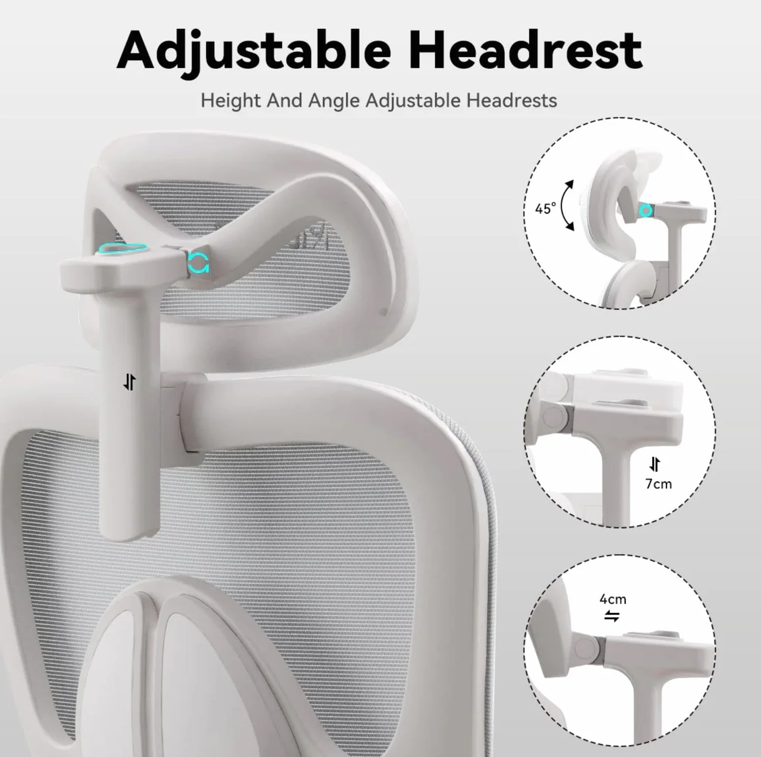 MUSSO E600SE Ergonomiczne krzesło biurowe, 3-poziomowe podparcie lędźwiowe, 3D regulowany podłokietnik, zagłówek z podnóżkiem