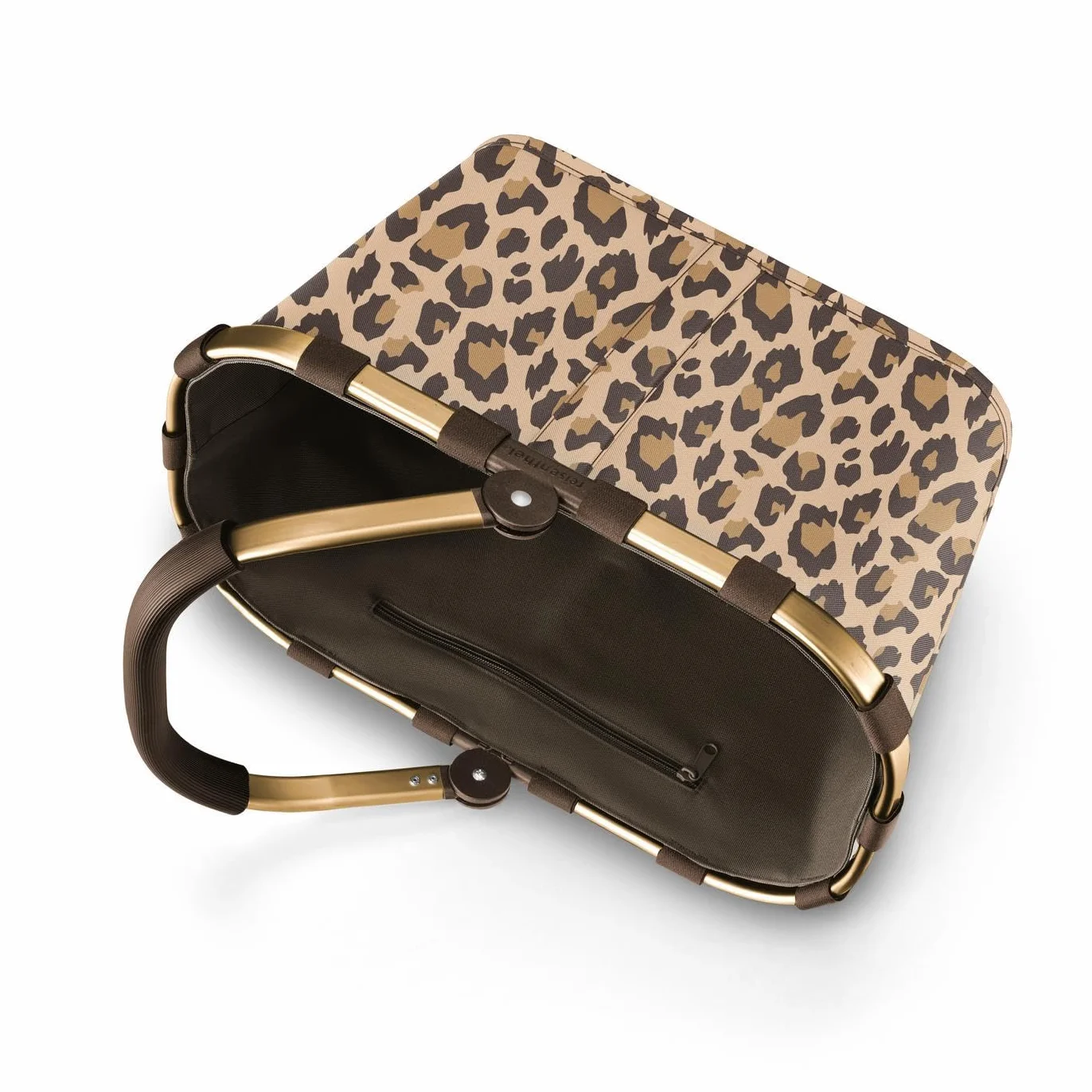 reisenthel Carrybag frame Leo macchiato – stabilny kosz na zakupy z dużą ilością miejsca do przechowywania i praktyczną kieszenią wewnętrzną – eleganckie i wodoodporne wzornictwo, Frame Leo Macchiato,